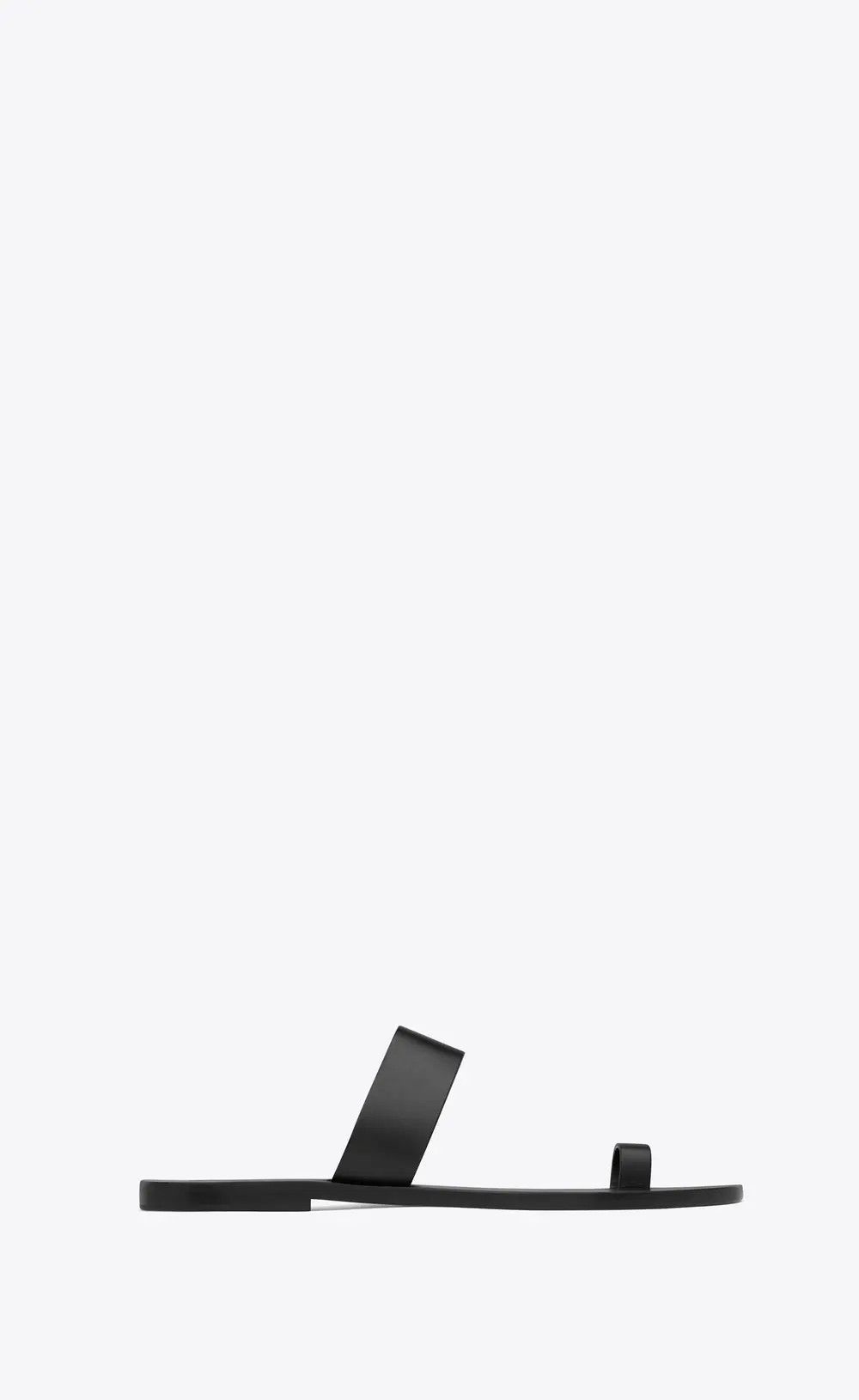 Saint Laurent Paris o1la1rc1a0226 756168 NYX Slides in Smooth Leather in Black Size US 11 / EU 44 - 2 Thumbnail