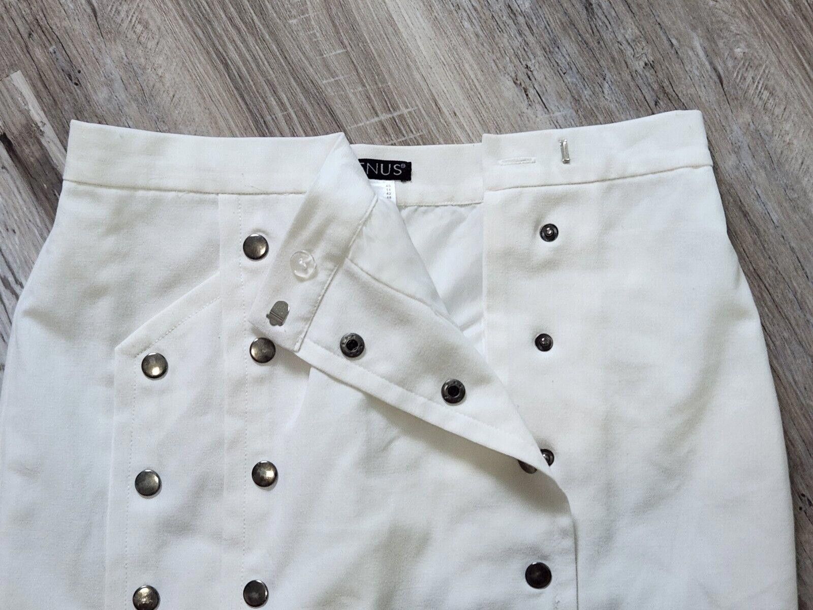 Venus Venus Skirt White Steampunk Pencil Sheath Straight 8 stretch Size 30" / US 8 / IT 44 - 4 Thumbnail