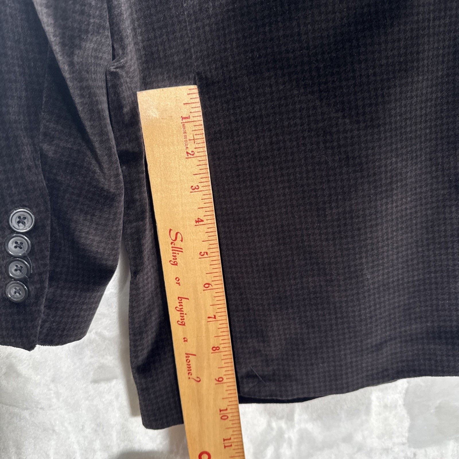 Jones New York Jones New York Sports Coat 42L Brown and Black Brushed Size 42L - 13 Thumbnail