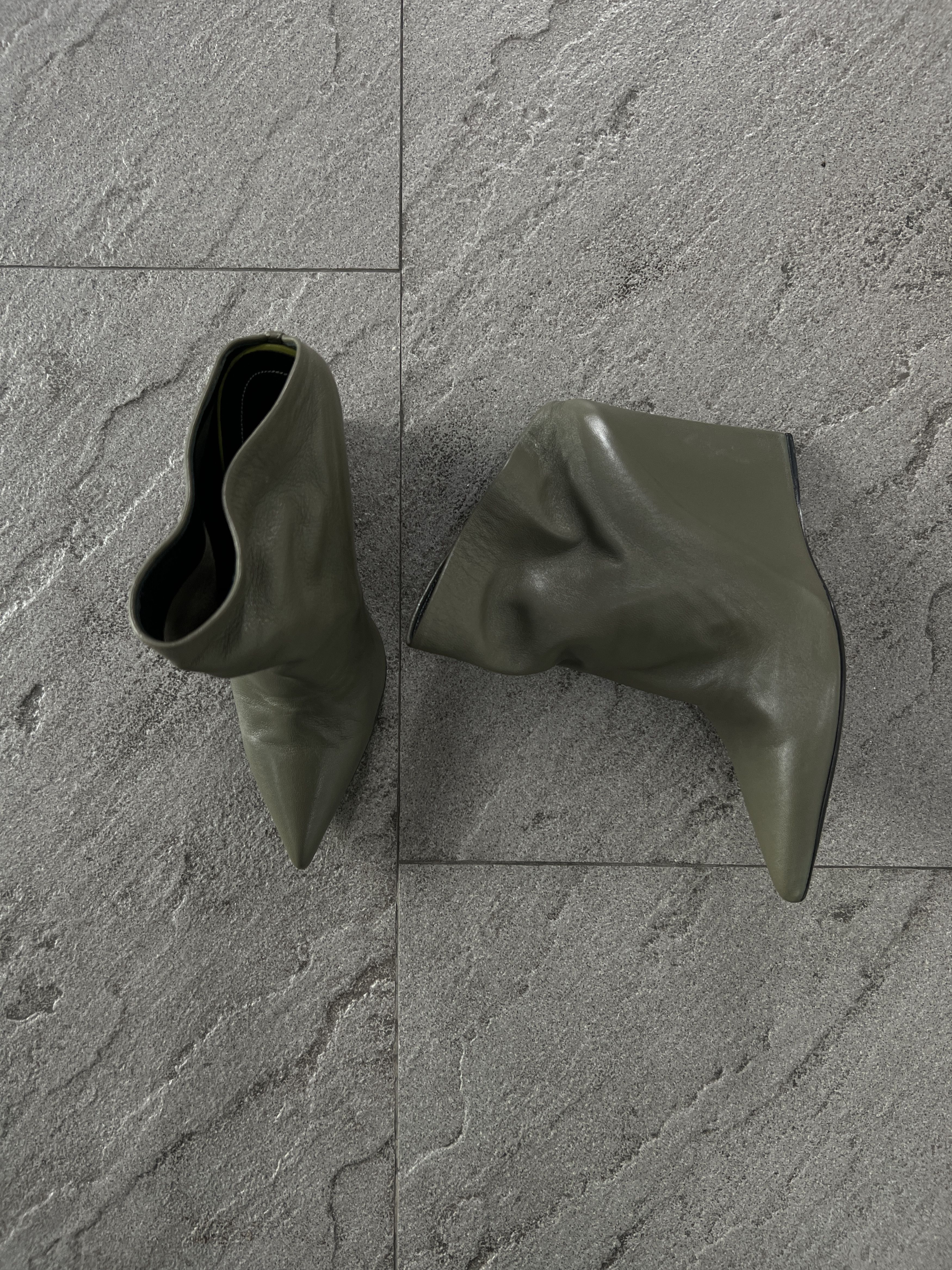 Balenciaga Balenciaga Knife Wedge Ankle Boots Olive Green 36.5 Size US 6.5 / IT 36.5 - 1 Thumbnail