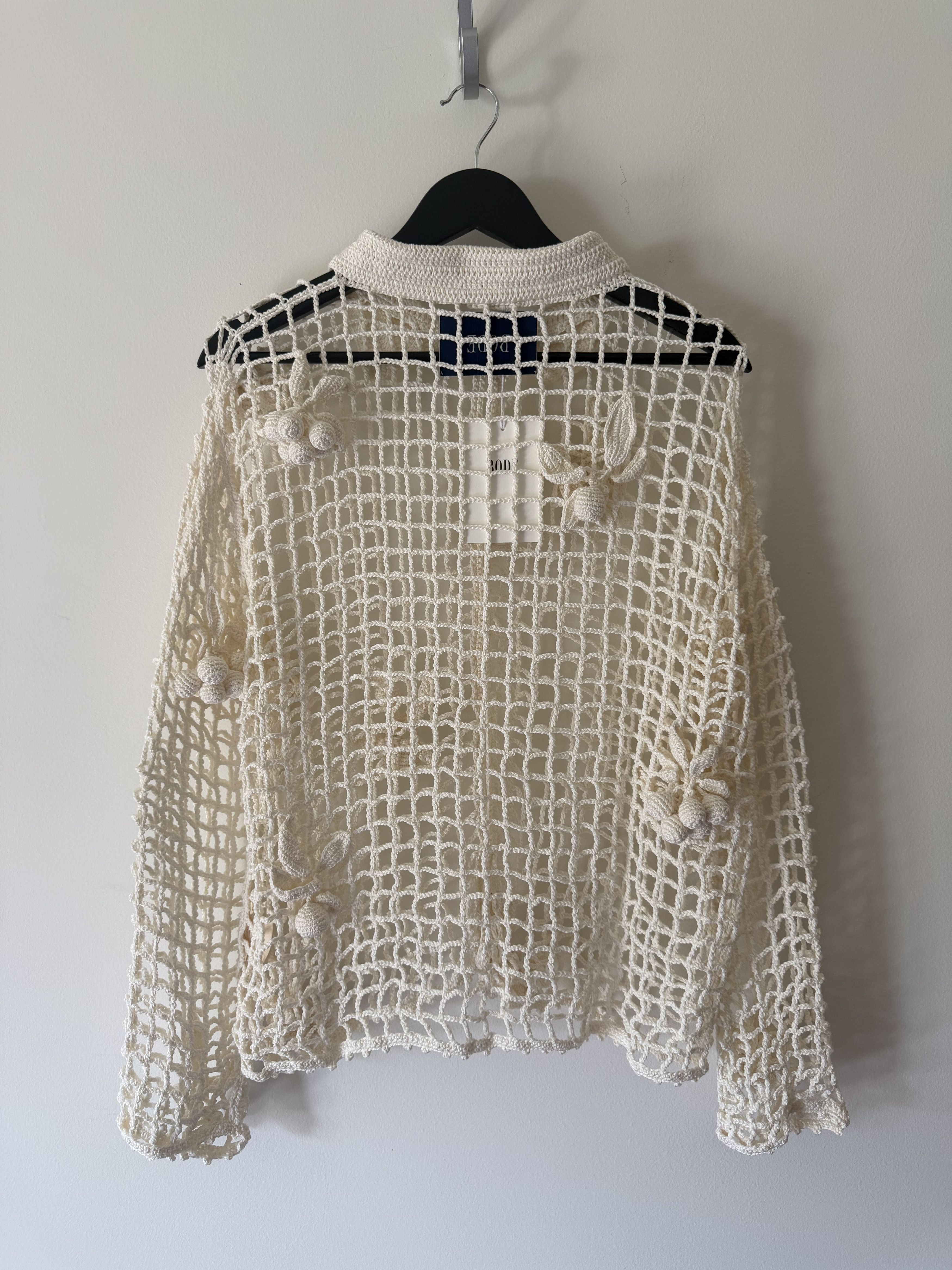 Bode Bode Berry Crochet Overshirt in White Size US S / EU 44-46 / 1 - 5 Thumbnail
