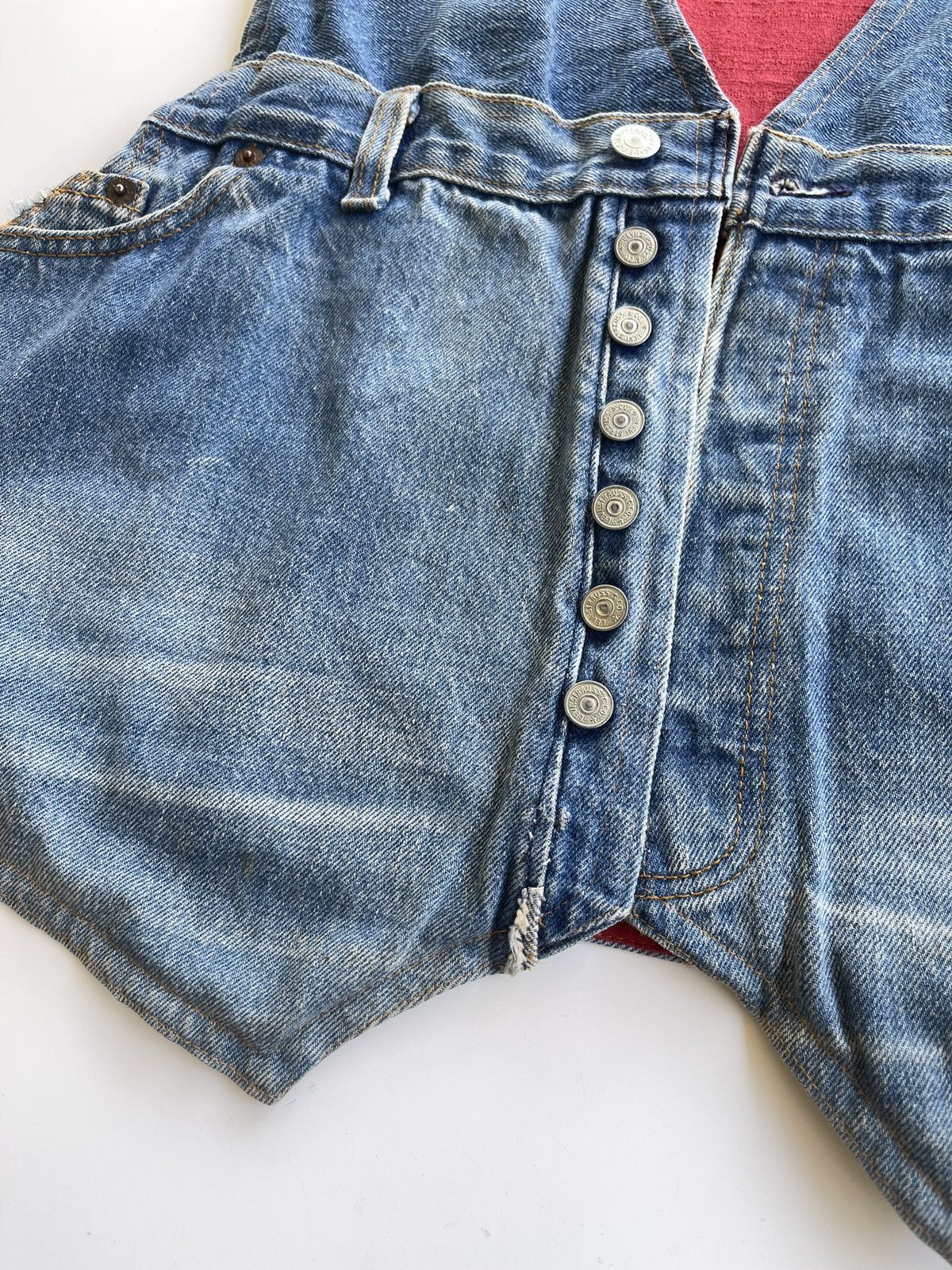Levi's Vintage Clothing Levis X Louis Papa Reconstruct Custom Denim Vest Size M / US 6-8 / IT 42-44 - 11 Thumbnail