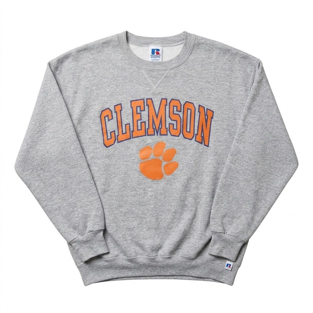 NFL Vintage 90s Clemson Tigers Russel Athletics Crew Neck Size US XL / EU 56 / 4 - 1 Thumbnail