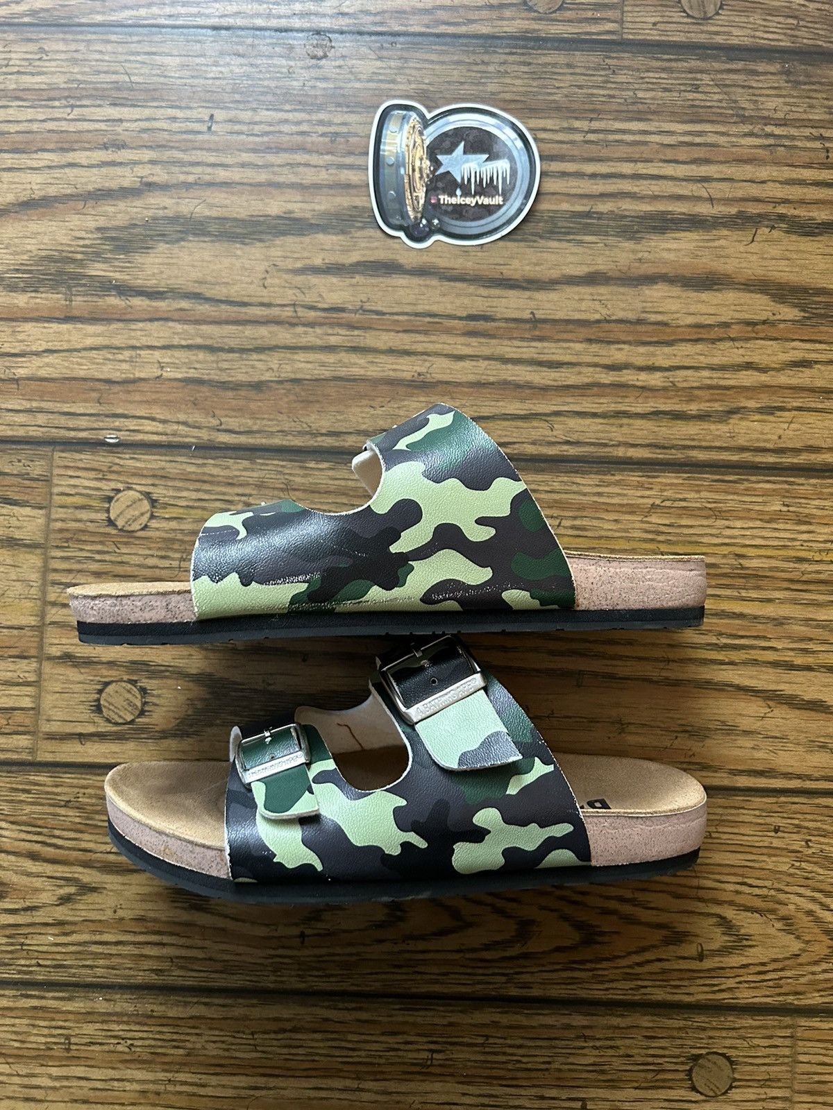Bape Bape Green Camo Birkenstock Sandals Size US 5 / EU 37 - 2 Thumbnail
