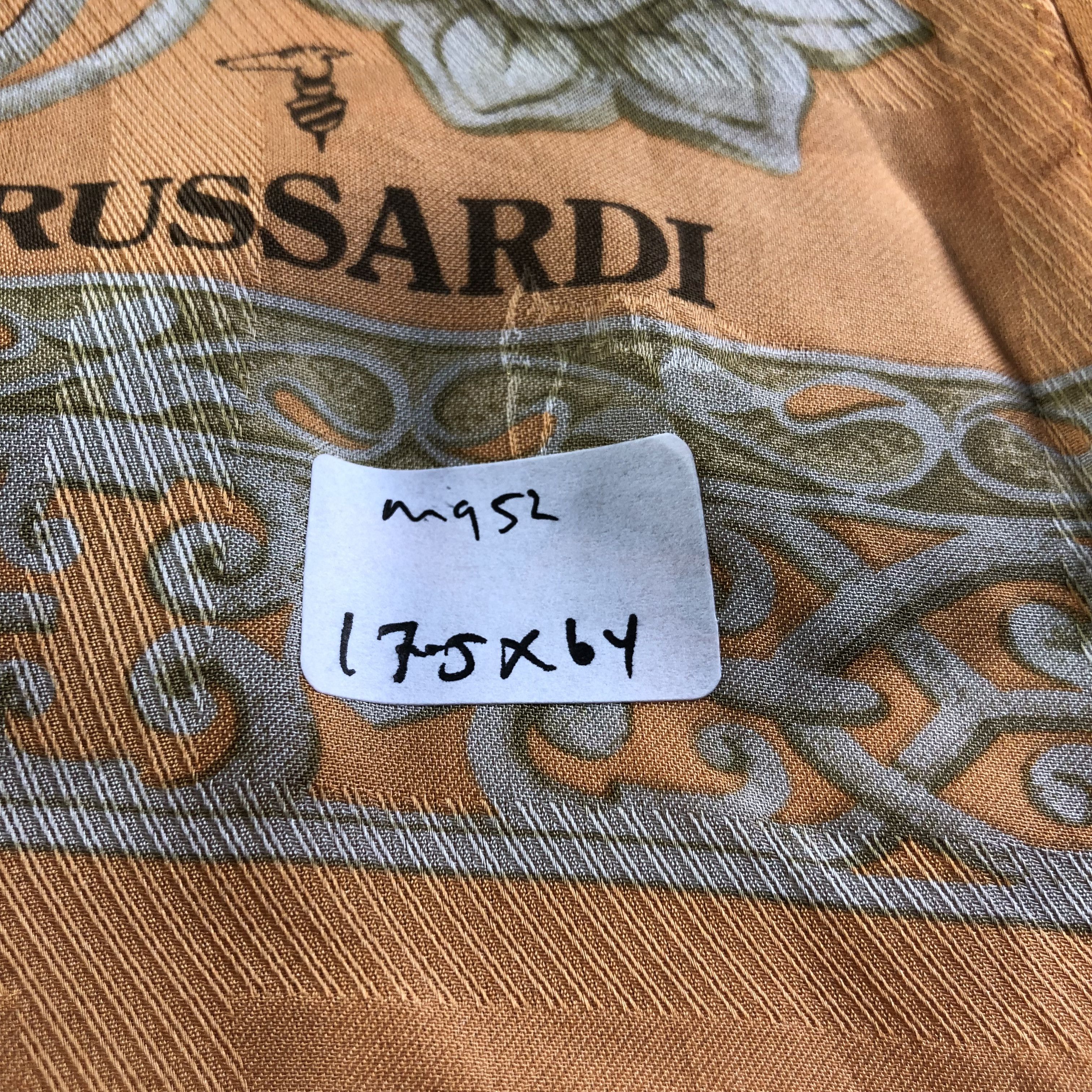 Trussardi Trussardi Luxury Silk Stole Silk Scarf M952 Size ONE SIZE - 7 Thumbnail