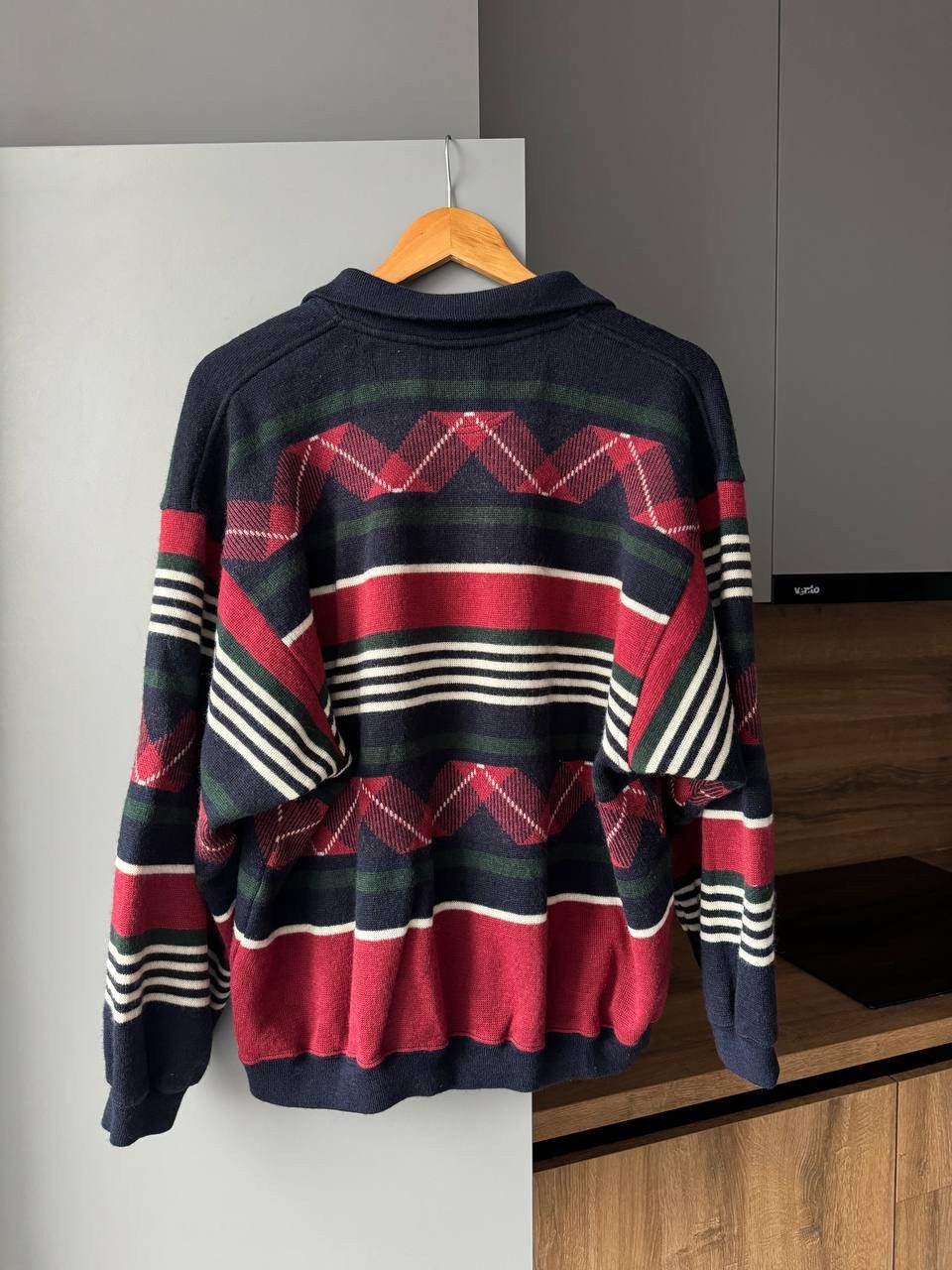 Lacoste Vintage Lacoste Wool Knit Polo Sweater Rugby Striped 90s Size US L / EU 52-54 / 3 - 2 Thumbnail