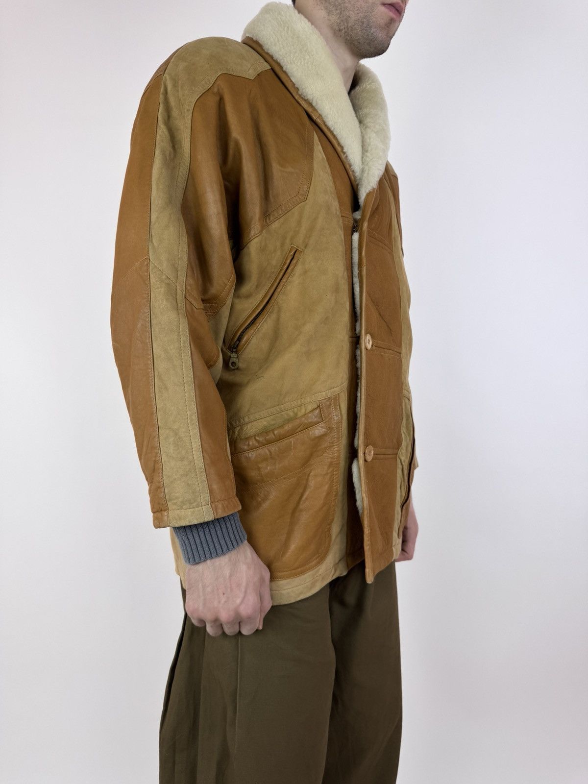 Vintage Latif Sheepskin Leather Jacket Vintage Mens Size US M / EU 48-50 / 2 - 5 Thumbnail