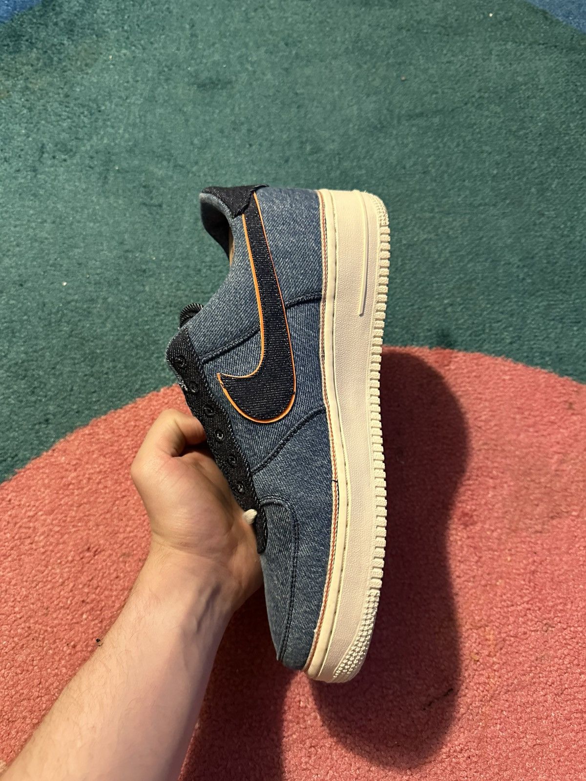 Nike 3x1 x Air Force 1 Low Premium Stonewash Blue Size US 11 / EU 44 - 5 Thumbnail