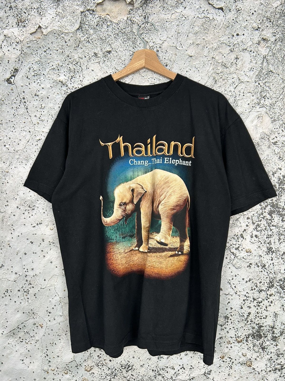Vintage Vintage Thailand Elephant Graphic Tee 90s Baggy Rap Skate Size US L / EU 52-54 / 3 - 1 Thumbnail