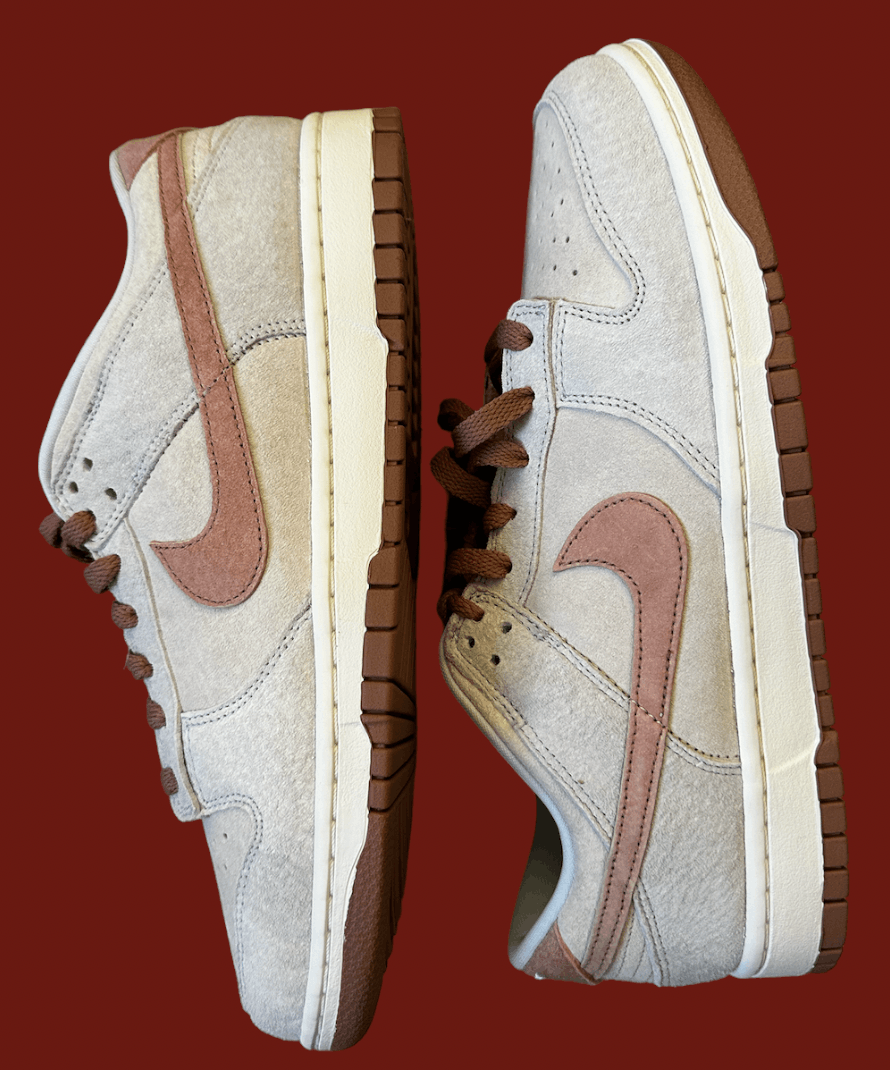 image of Nike 2022 'fossil Rose' Dunk Low Premium Shoes in Fossil/Rose, Men's (Size 11)