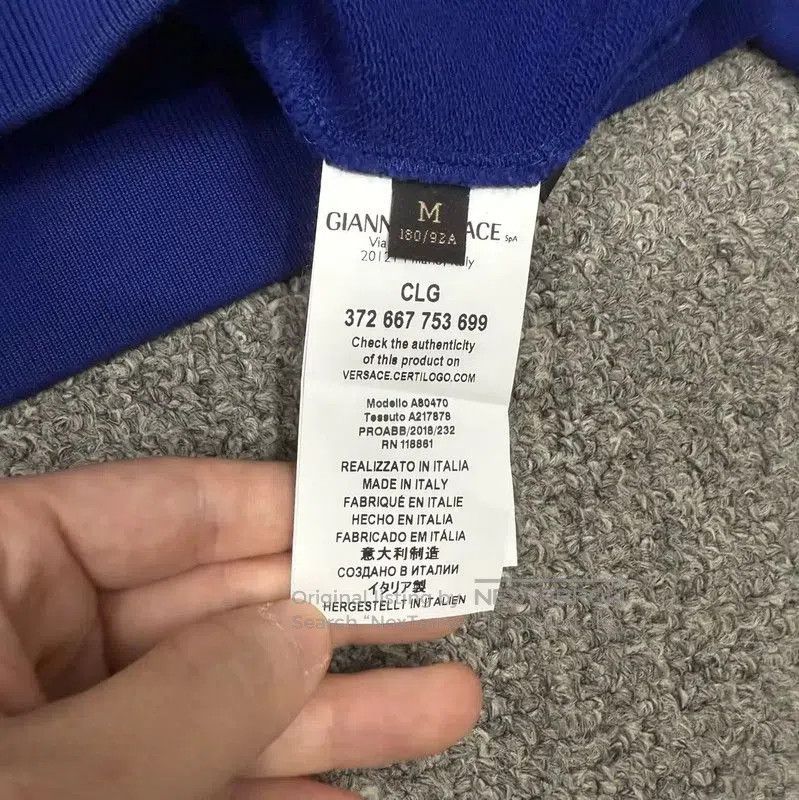 Versace Versace Men's Blue Cotton Sweatshirt . Size US M / EU 48-50 / 2 - 4 Thumbnail