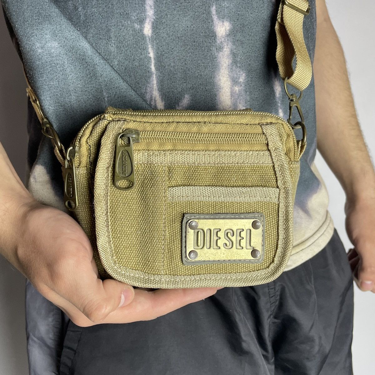 Diesel DIESEL 90s Vintage Crossbody Bag Sling Y2K Military 