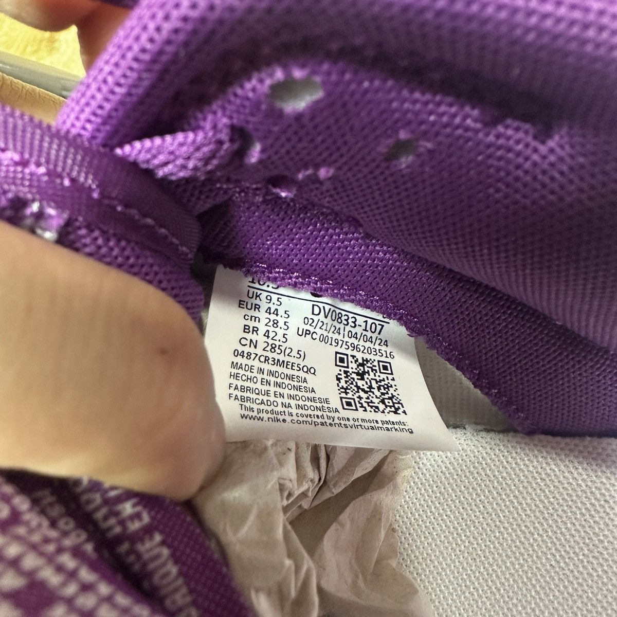 Nike **NEW** Size 10.5 US Men Nike DUNK LOW RETRO VIOTECH WHITE Size US 10.5 / EU 43-44 - 13 Thumbnail