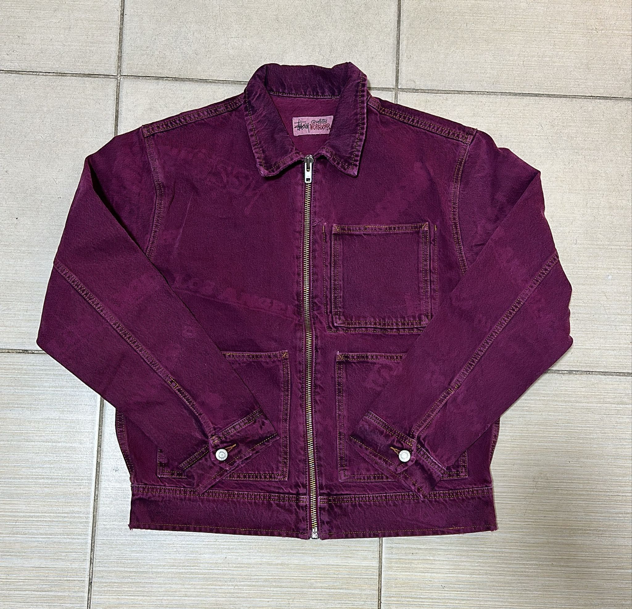 Stussy Noma Denim Zip Work Jacket | Grailed