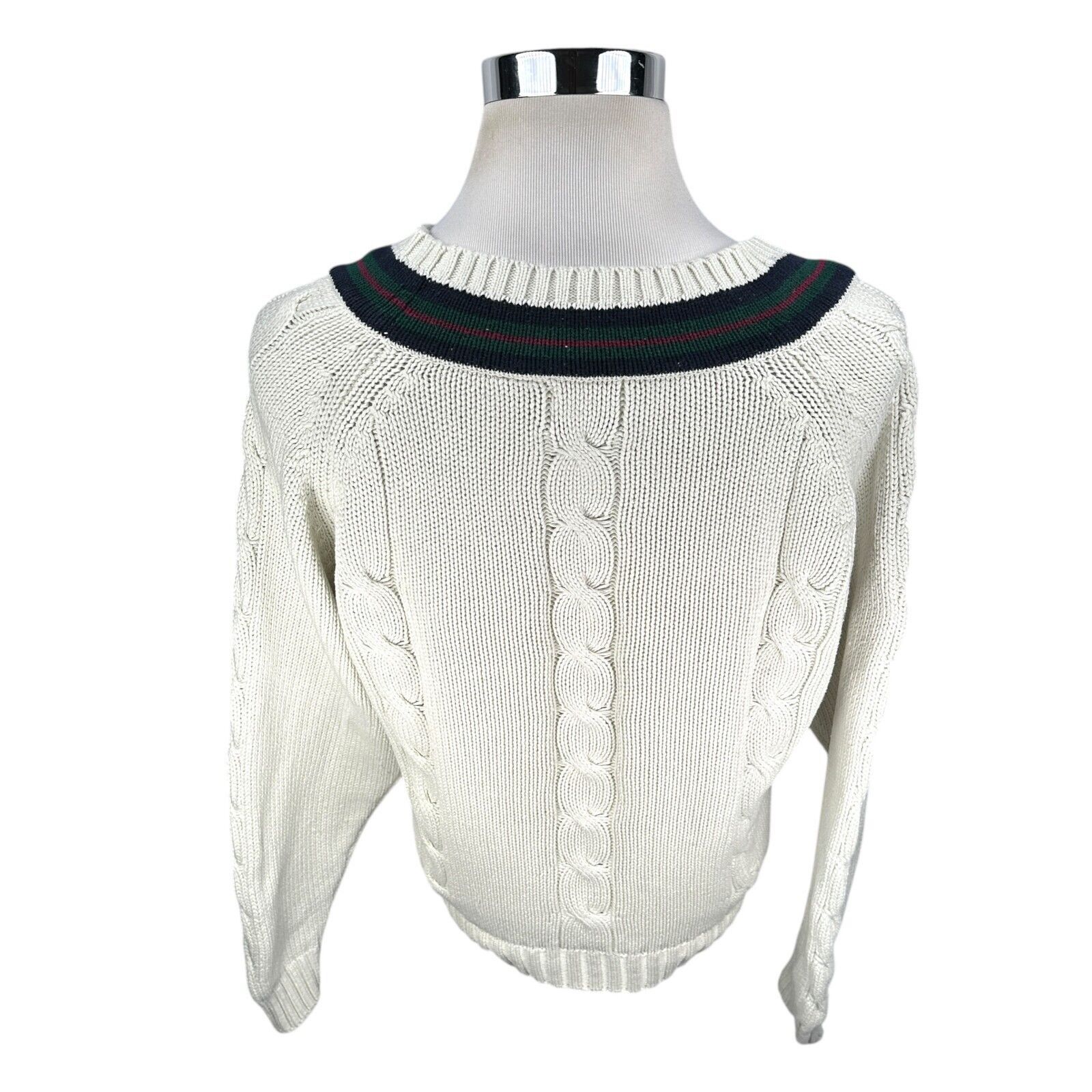 Other Vintage Cape Isle Knitters Tennis Sweater Men’s Large White Size US L / EU 52-54 / 3 - 4 Thumbnail