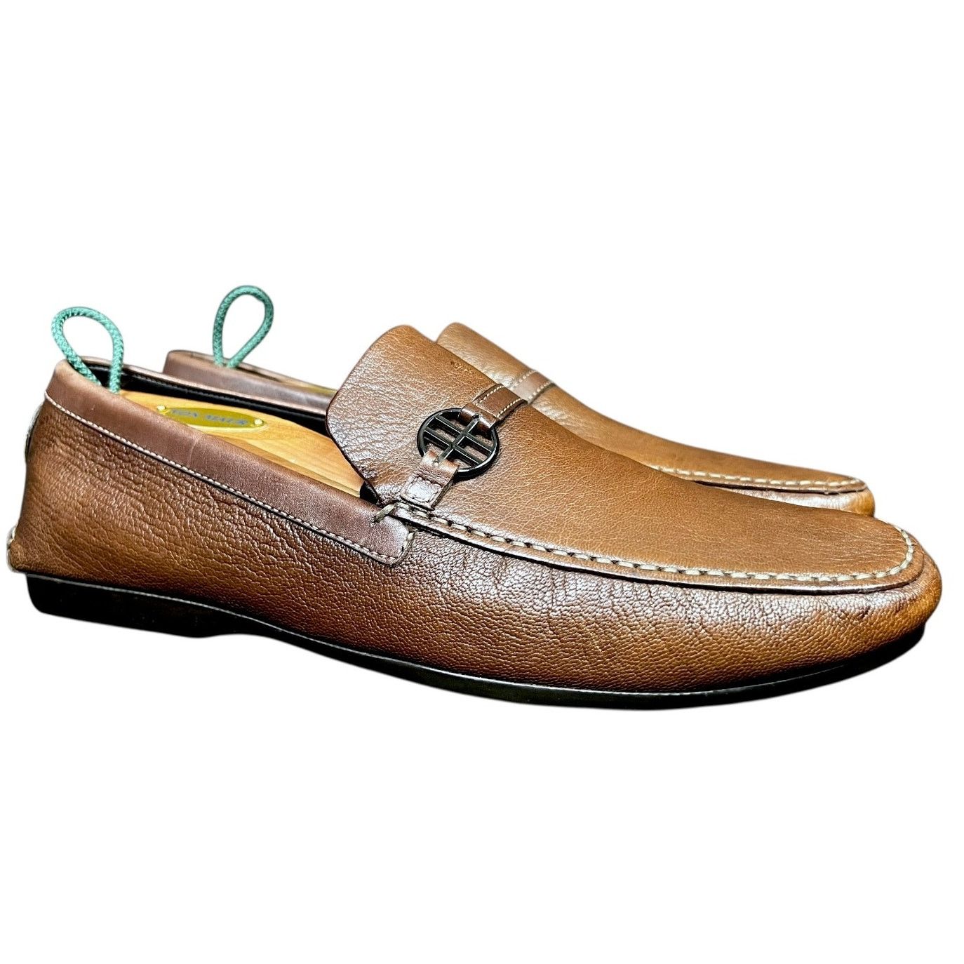 Hugo Boss Men's Hugo Boss Brown Leather Driving Shoes Loafers - US 7 Size US 7 / EU 40 - 1 Thumbnail