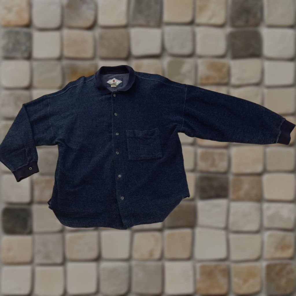 Vintage VINTAGE Authentic sportswear Button-Up Shirt XL Blue Denim Cotton Size US XL / EU 56 / 4 - 1 Thumbnail