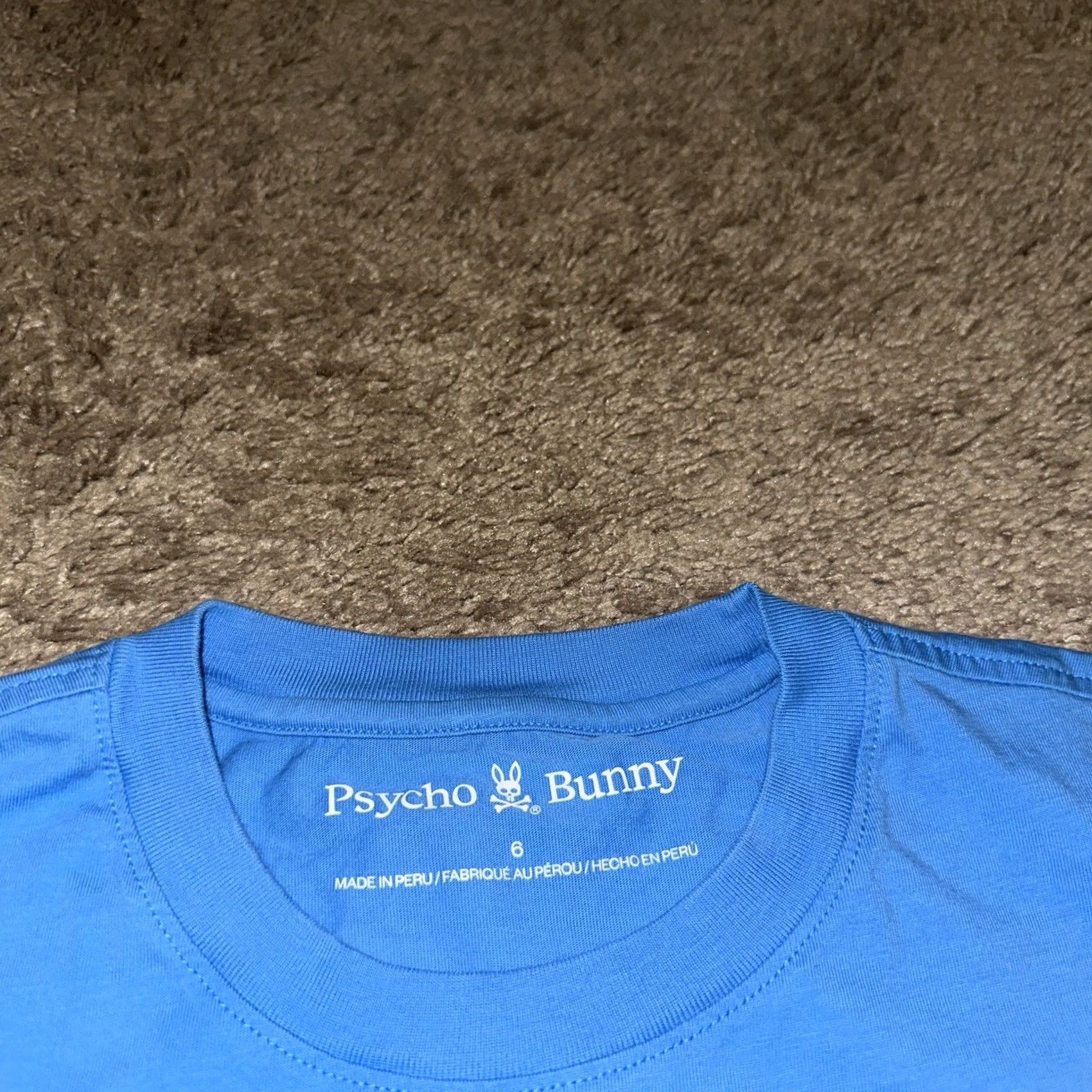 Psycho Bunny Psycho Bunny Shirt Men 2XL Blue Cotton Graphic Print Short Sleeve Preppy Size US XXL / EU 58 / 5 - 6 Thumbnail