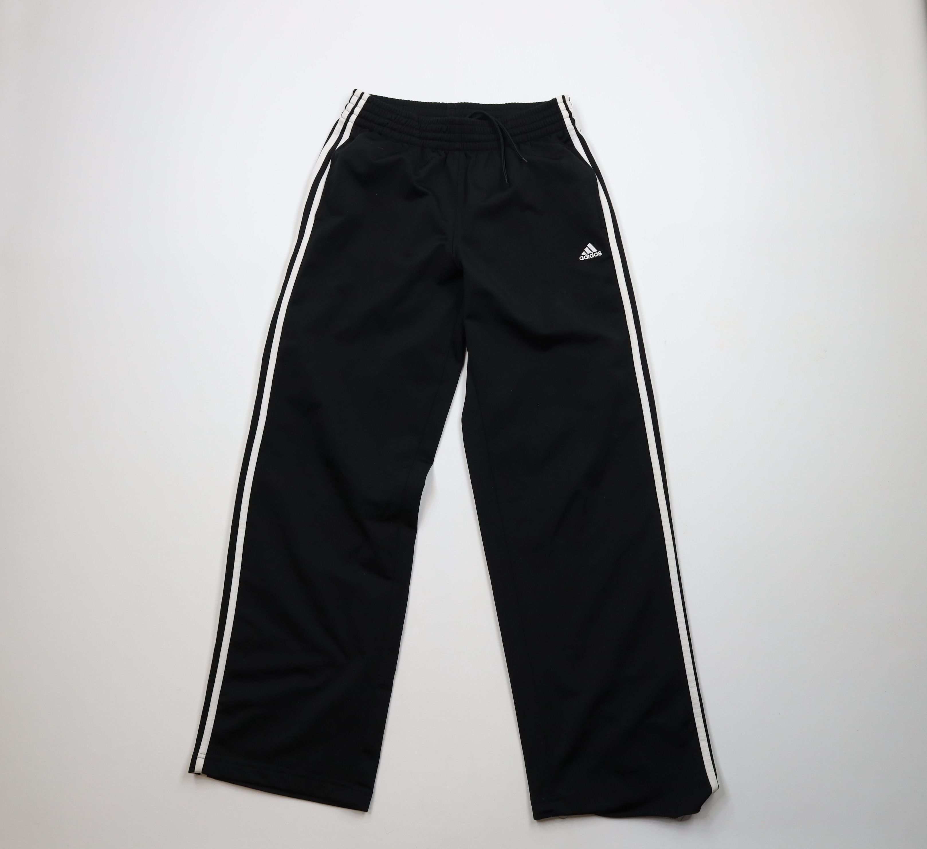 Adidas Vintage Y2K Adidas Spell Out Striped Wide Leg Sweatpants Size US 34 / EU 50 - 1 Thumbnail
