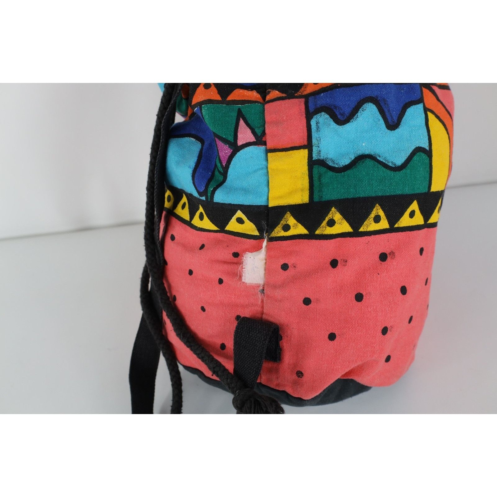 Vintage Vintage 90s Streetwear Rainbow Art Cinch Slingback Bag Size ONE SIZE - 6 Thumbnail