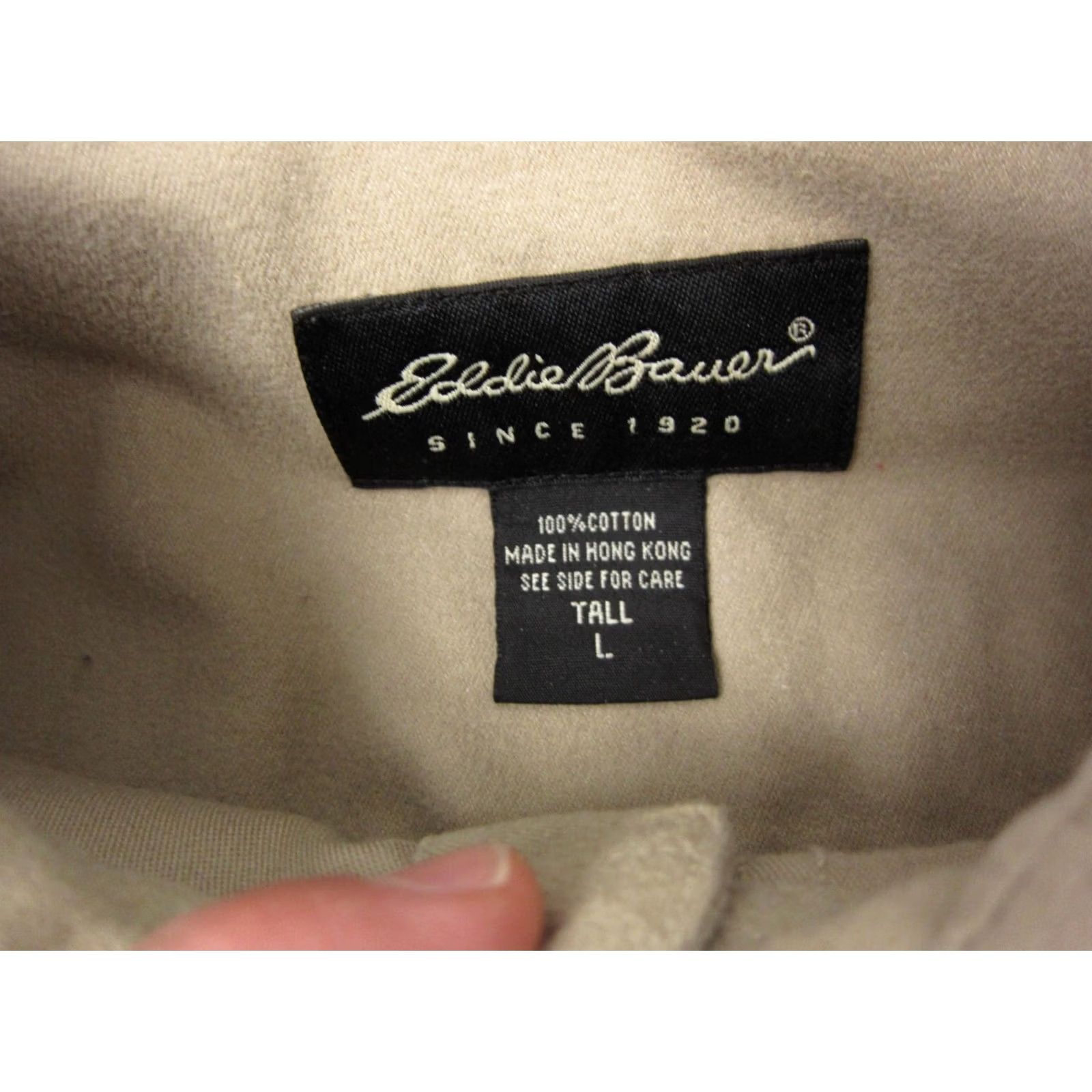 Eddie Bauer VINTAGE Eddie Bauer Shirt Mens LT Green Chamois Flannel 90s Shirt Big & Tall Mens Green 90s Eddie Bauer Shirt Size US L / EU 52-54 / 3 - 6 Thumbnail