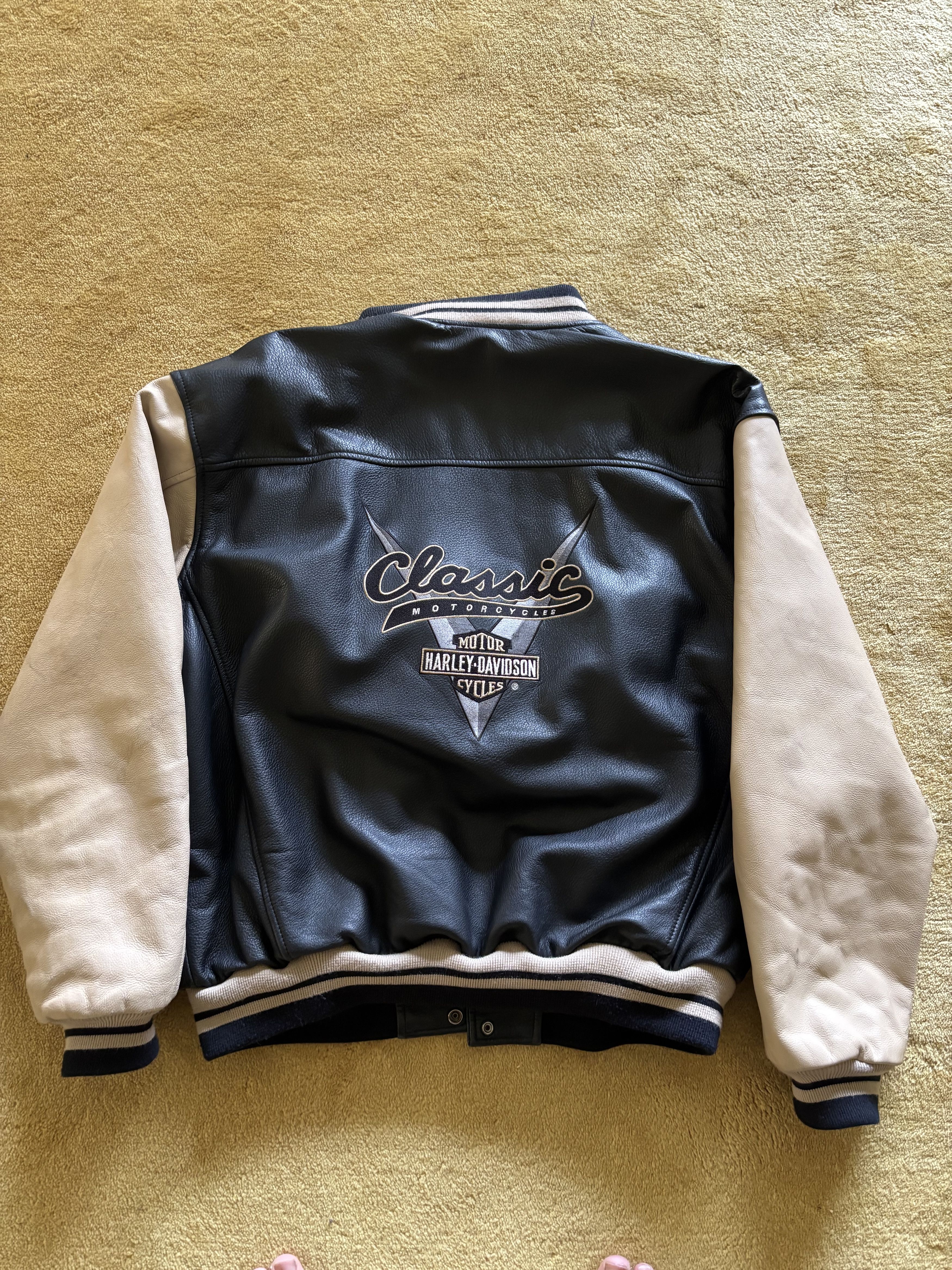 Harley Davidson Harley-Davidson Leather Varsity Jacket Size US L / EU 52-54 / 3 - 2 Thumbnail