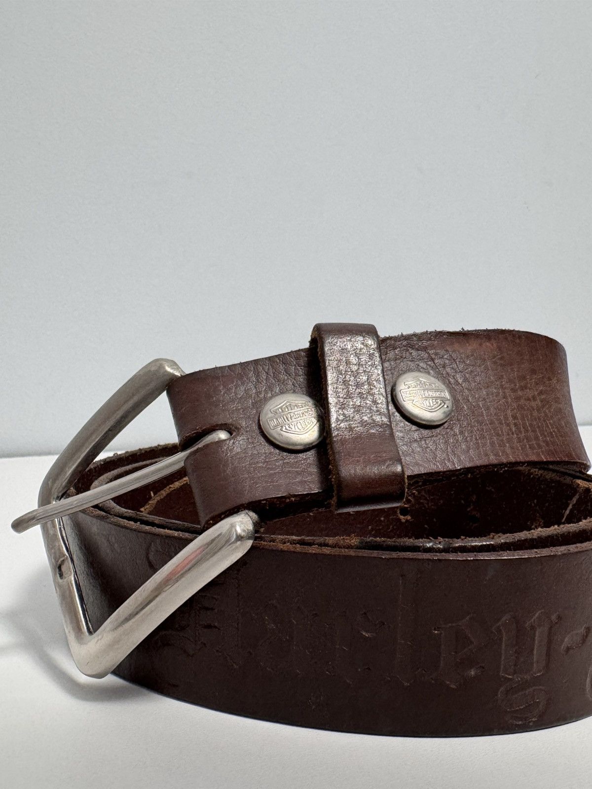 Vintage Harley Davidson Vintage Y2K style hype belt leather Size ONE SIZE - 3 Thumbnail