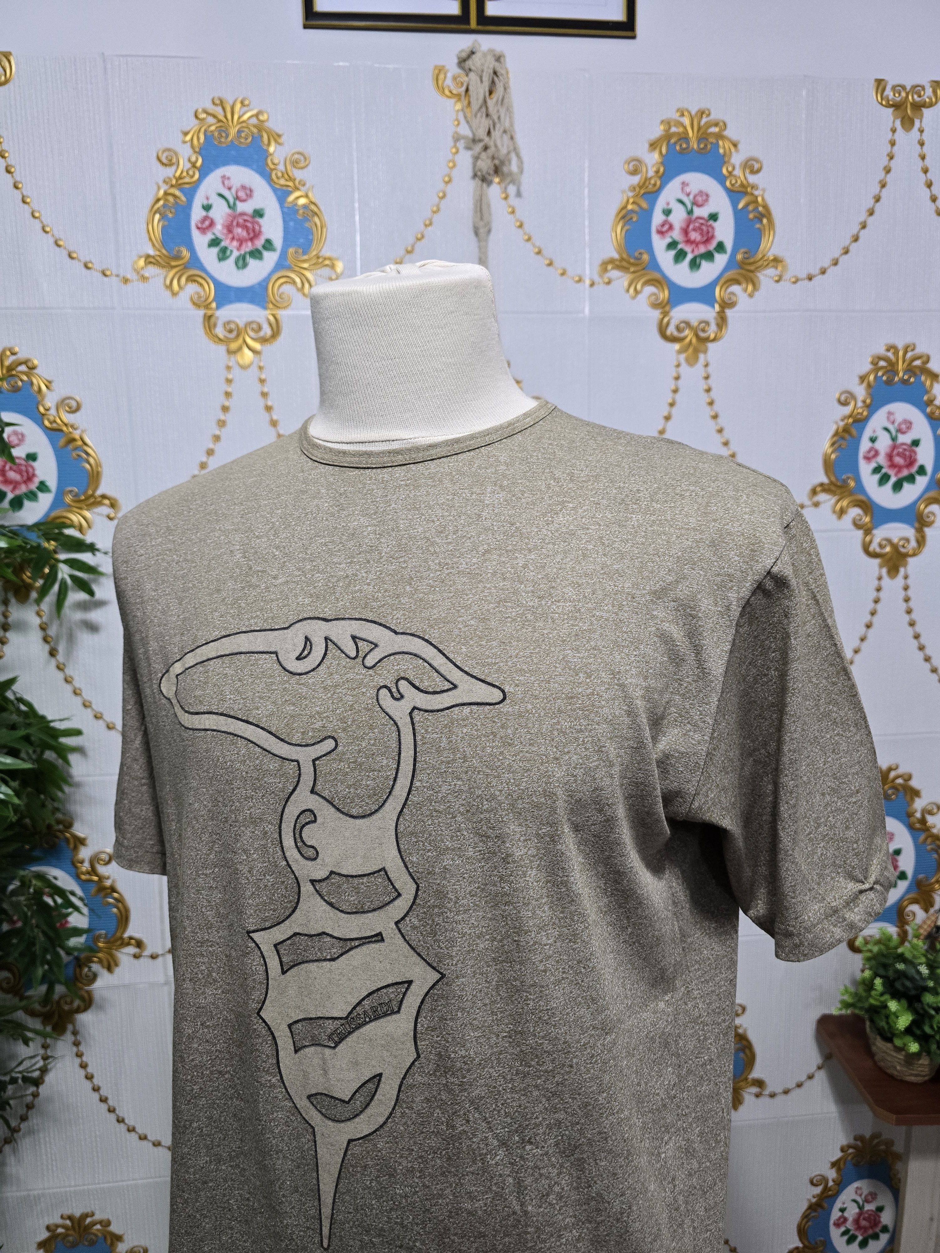 Trussardi × Vintage TRUSSARDI vintage rare big logo t-shirt Size MEDIUM Size US M / EU 48-50 / 2 - 6 Thumbnail