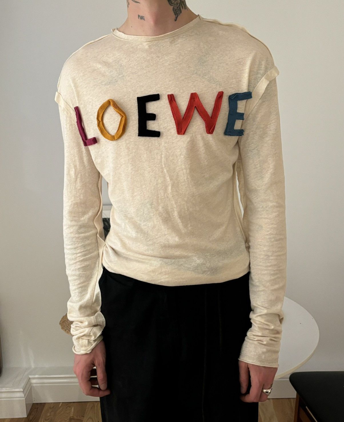 Loewe Loewe long sleeve logo t shirt | Grailed
