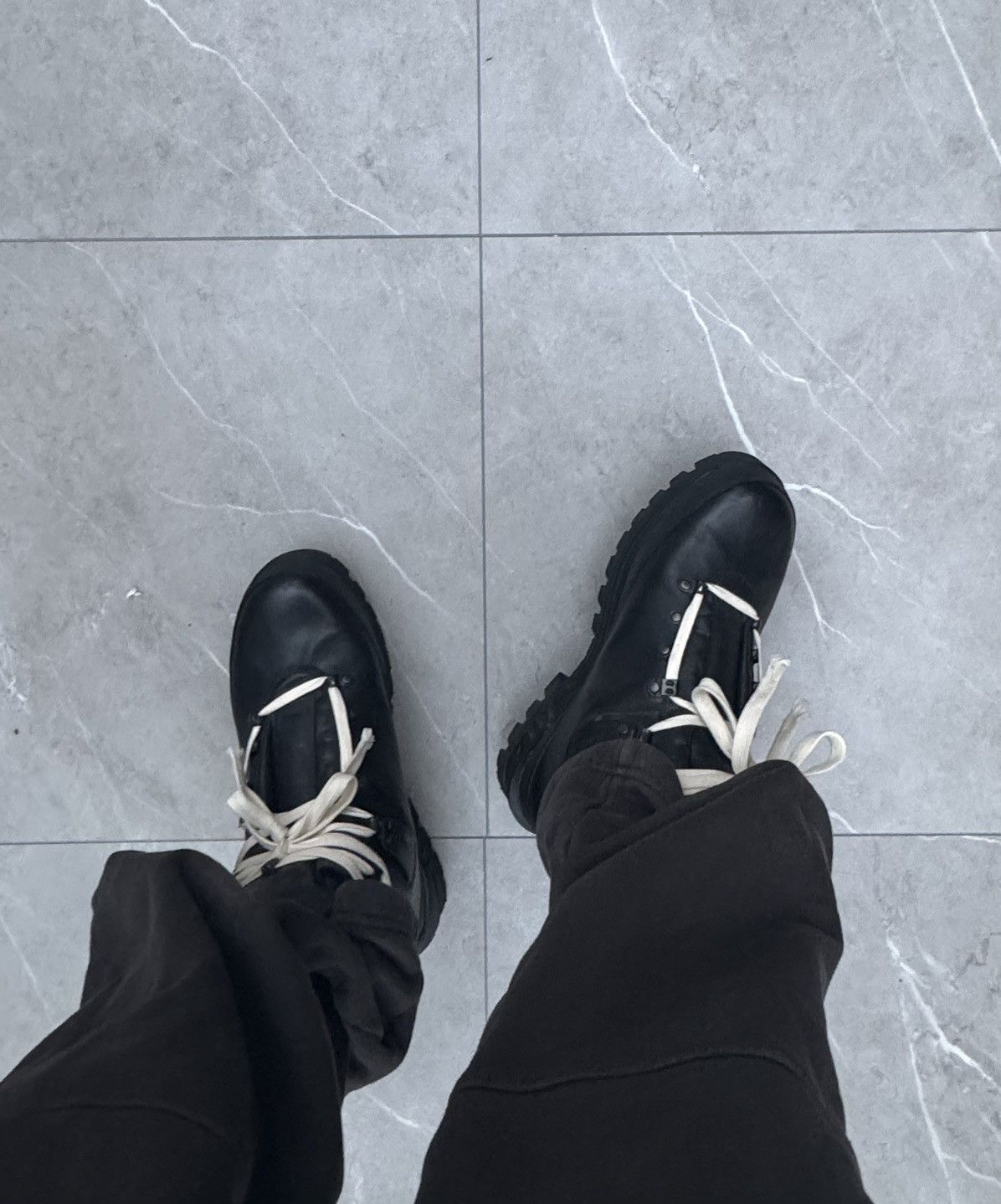 Vintage 1970s Vintage Military Black Leather Combat Boots Size US 10 / EU 43 - 2 Thumbnail