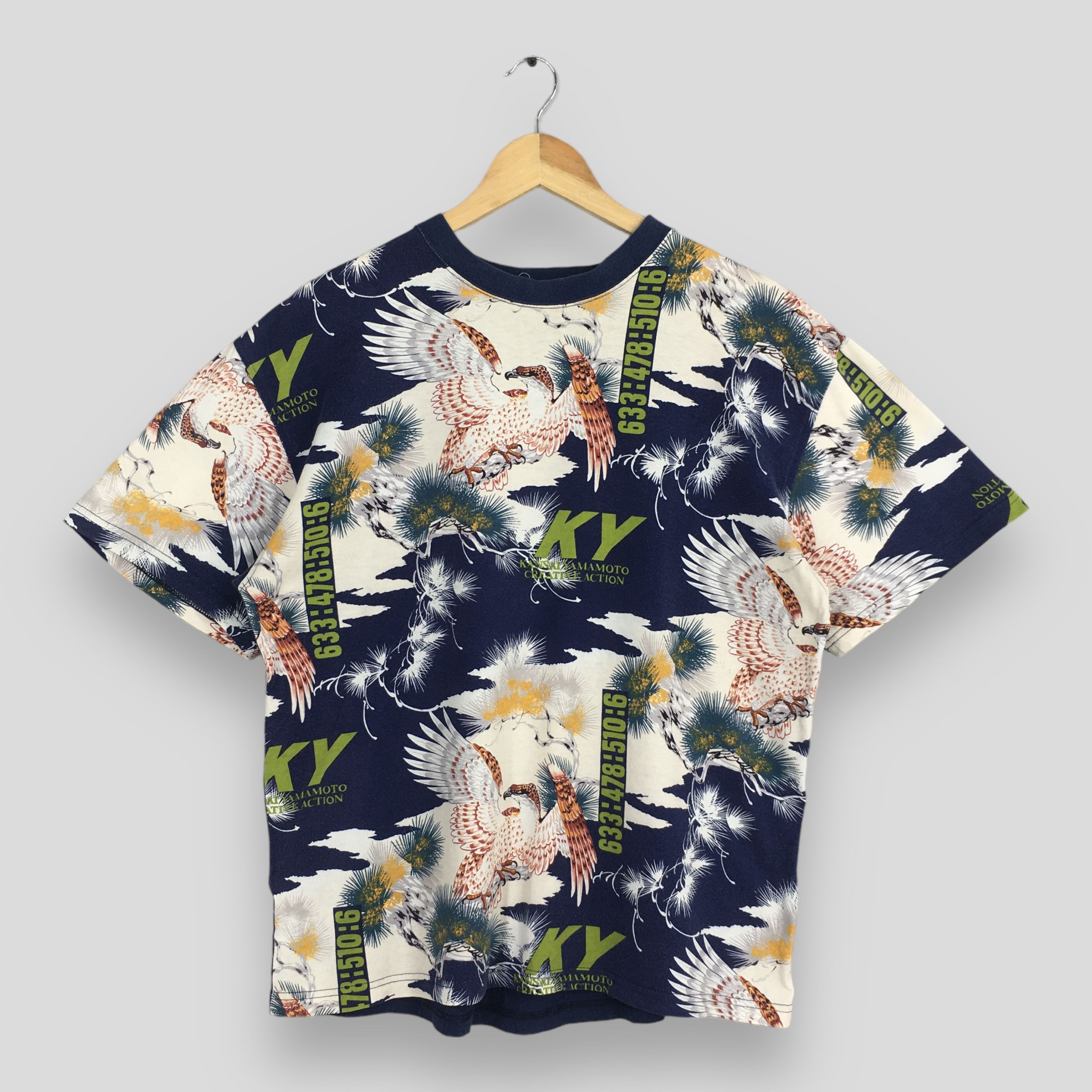 Japanese Brand × Kansai Yamamoto Vintage Kansai Man Japan Eagles Printed Tshirt Medium Size US M / EU 48-50 / 2 - 1 Thumbnail