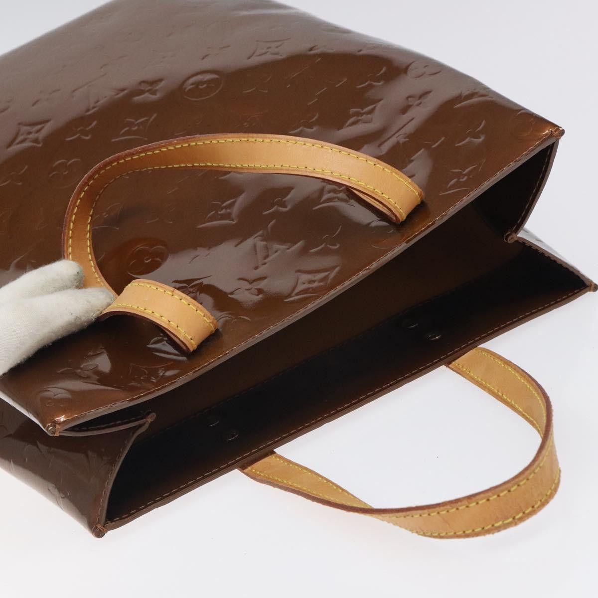 Louis Vuitton LOUIS VUITTON Monogram Vernis Reade MM Hand Bag Bronze Size ONE SIZE - 6 Thumbnail