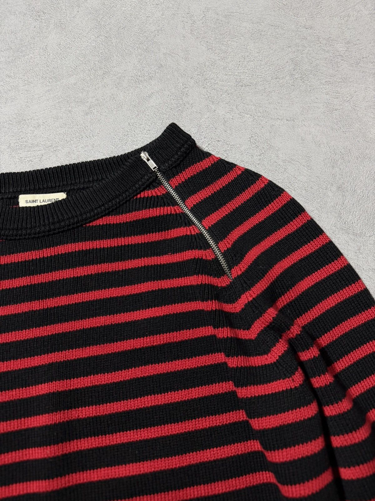 Saint Laurent Paris Saint Laurent 15FW Double Zip Stripe Knit Size US M / EU 48-50 / 2 - 7 Thumbnail