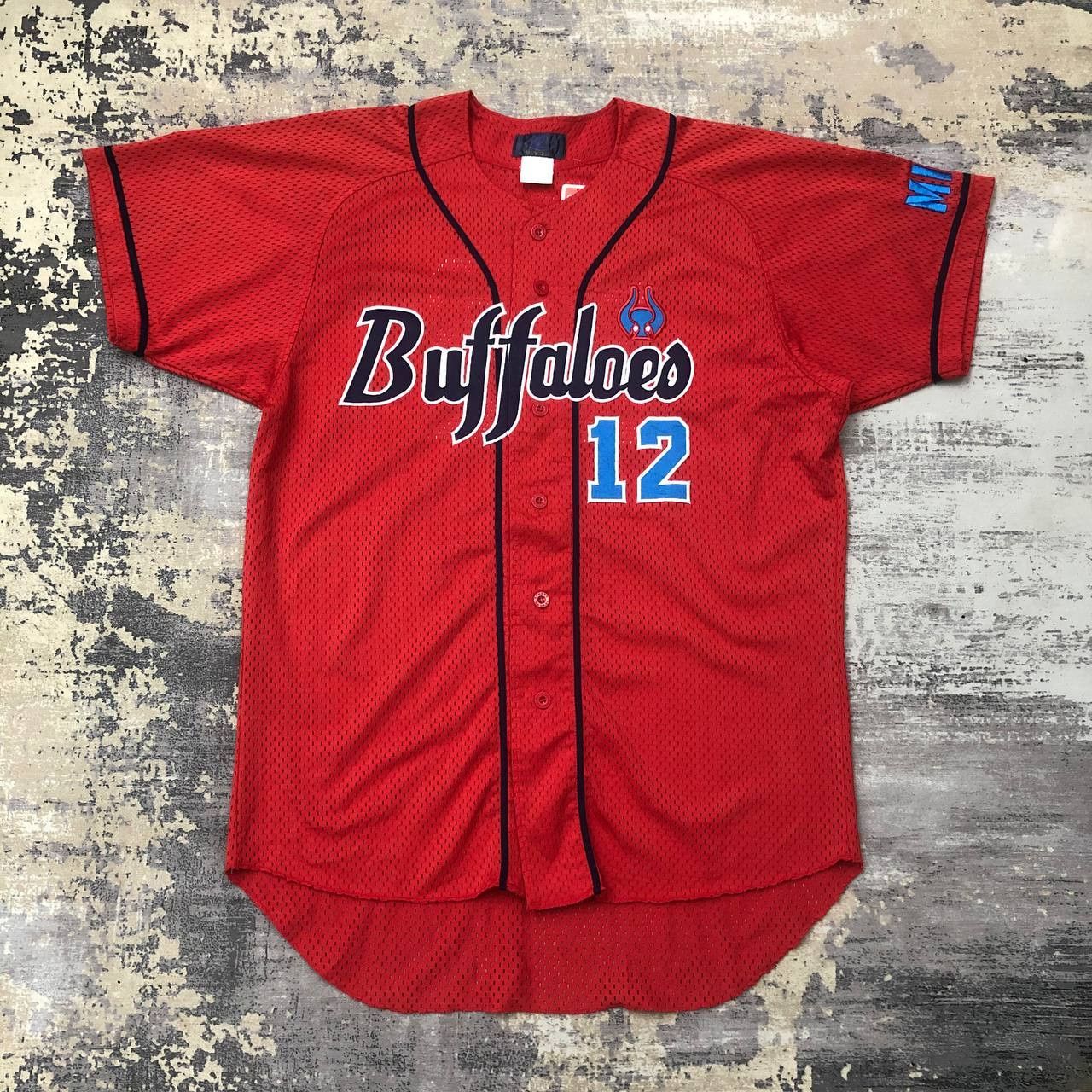 Japanese Brand T63 JAPAN MIE BUFFALOES 12 REWARD BASEBALL JERSEY Size US L / EU 52-54 / 3 - 1 Thumbnail