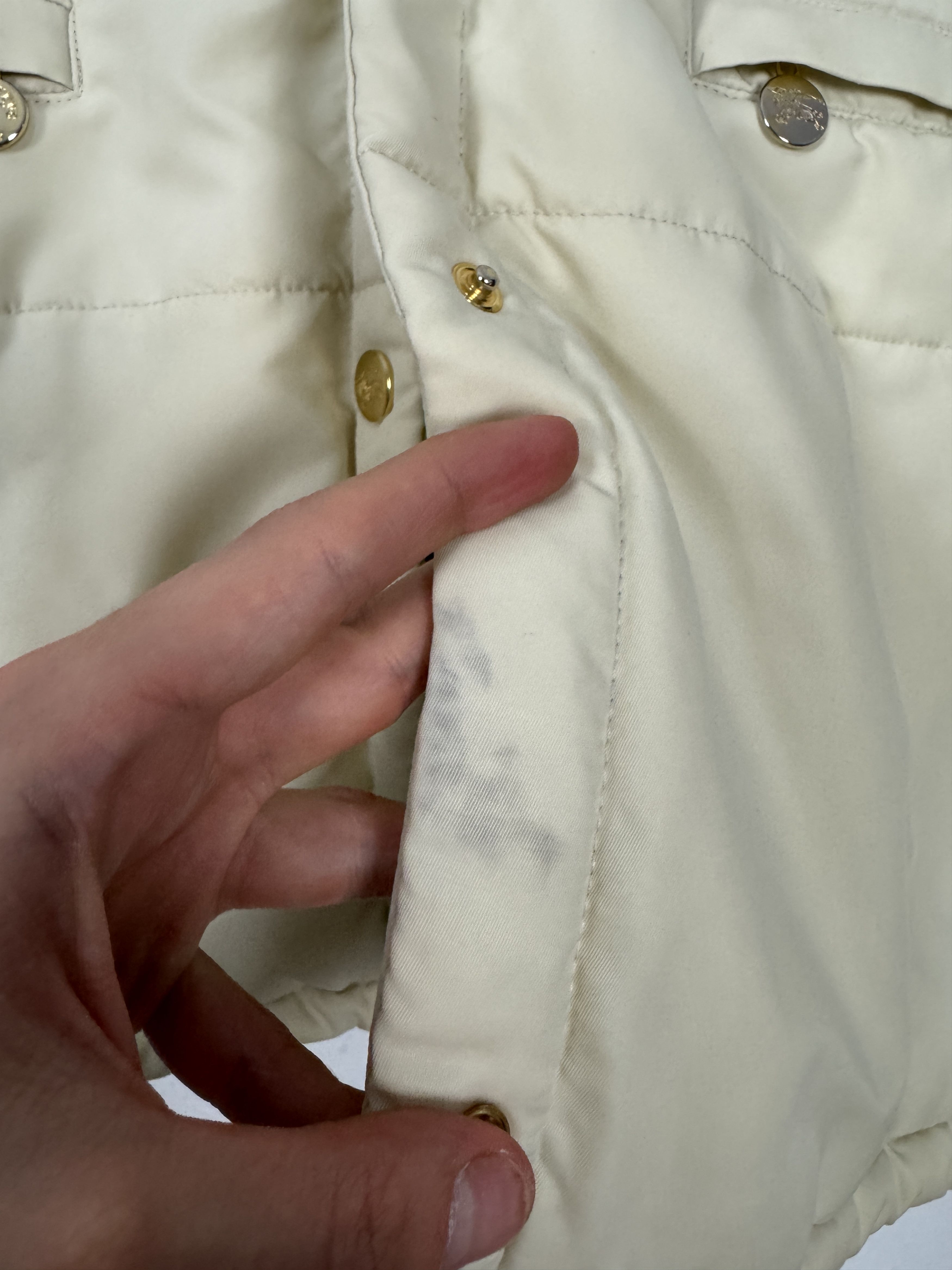 Burberrys vintage 90s 80s parka cream jacket 38