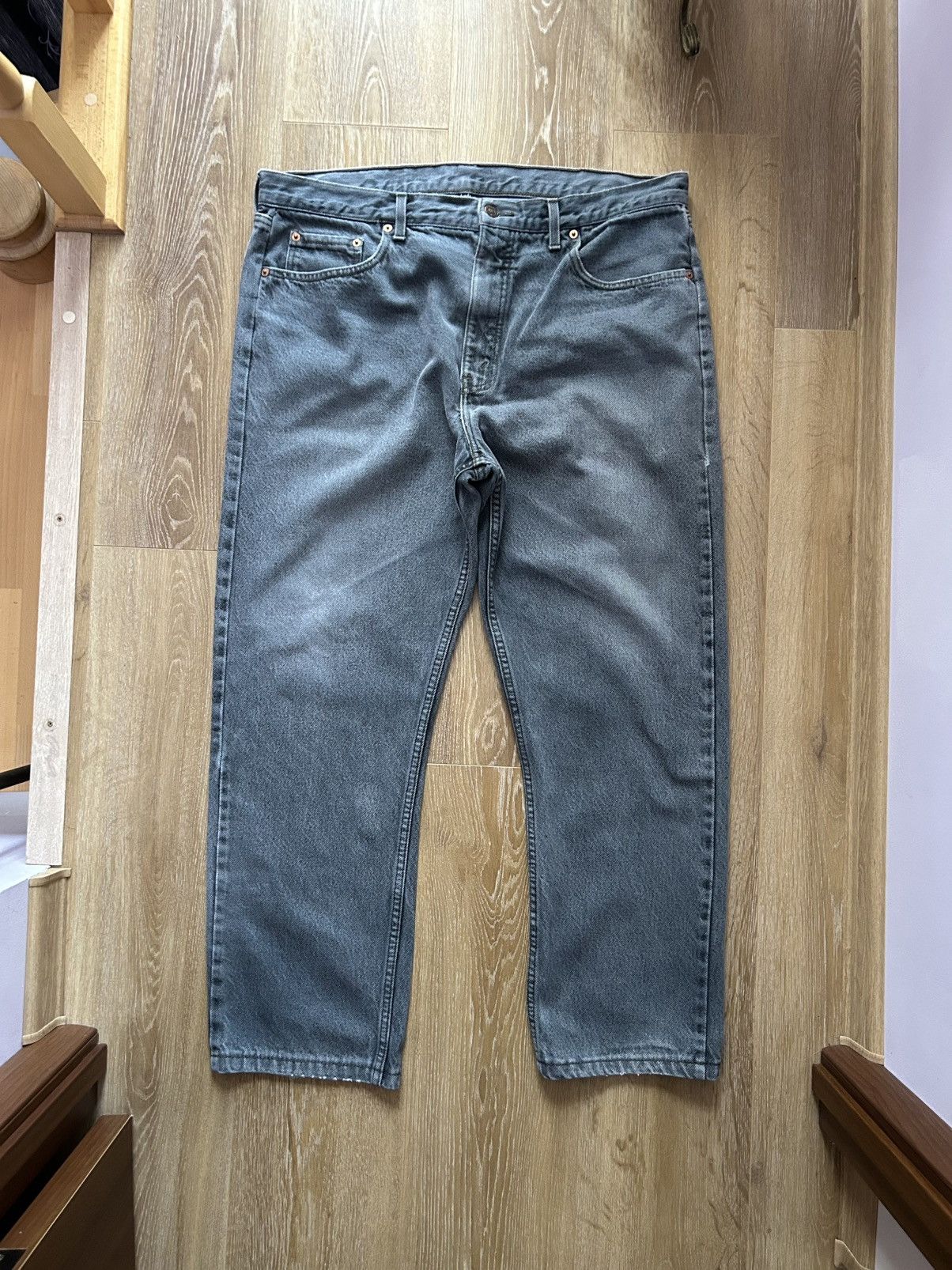 Levi's × Levi's Vintage Clothing × Vintage 🔥VINTAGE BAGGY LEVIS 615 ASH GRAY DENIM JEANS 1997🔥 Size US 38 / EU 54 - 3 Thumbnail