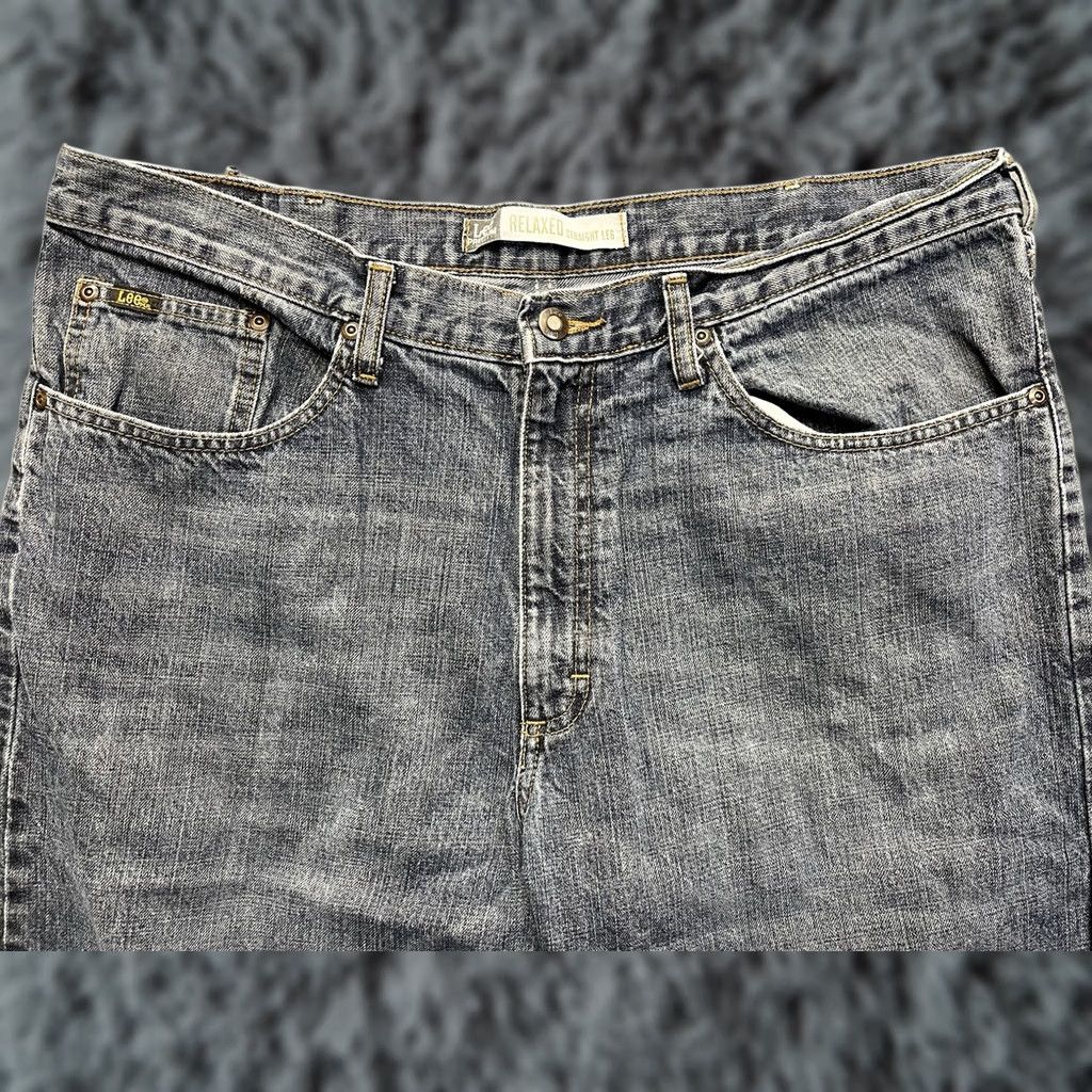 Lee Lee Jeans Mens 38 Blue Denim Size 38x33 Relaxed Straight Wash Distressed Baggy Size US 38 / EU 54 - 1 Thumbnail