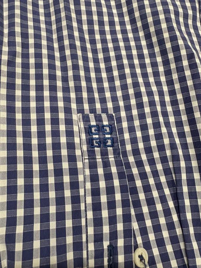 Givenchy × Vintage Givenchy Blue & White Contemporary Old Checkered Shirt Size US M / EU 48-50 / 2 - 7 Thumbnail
