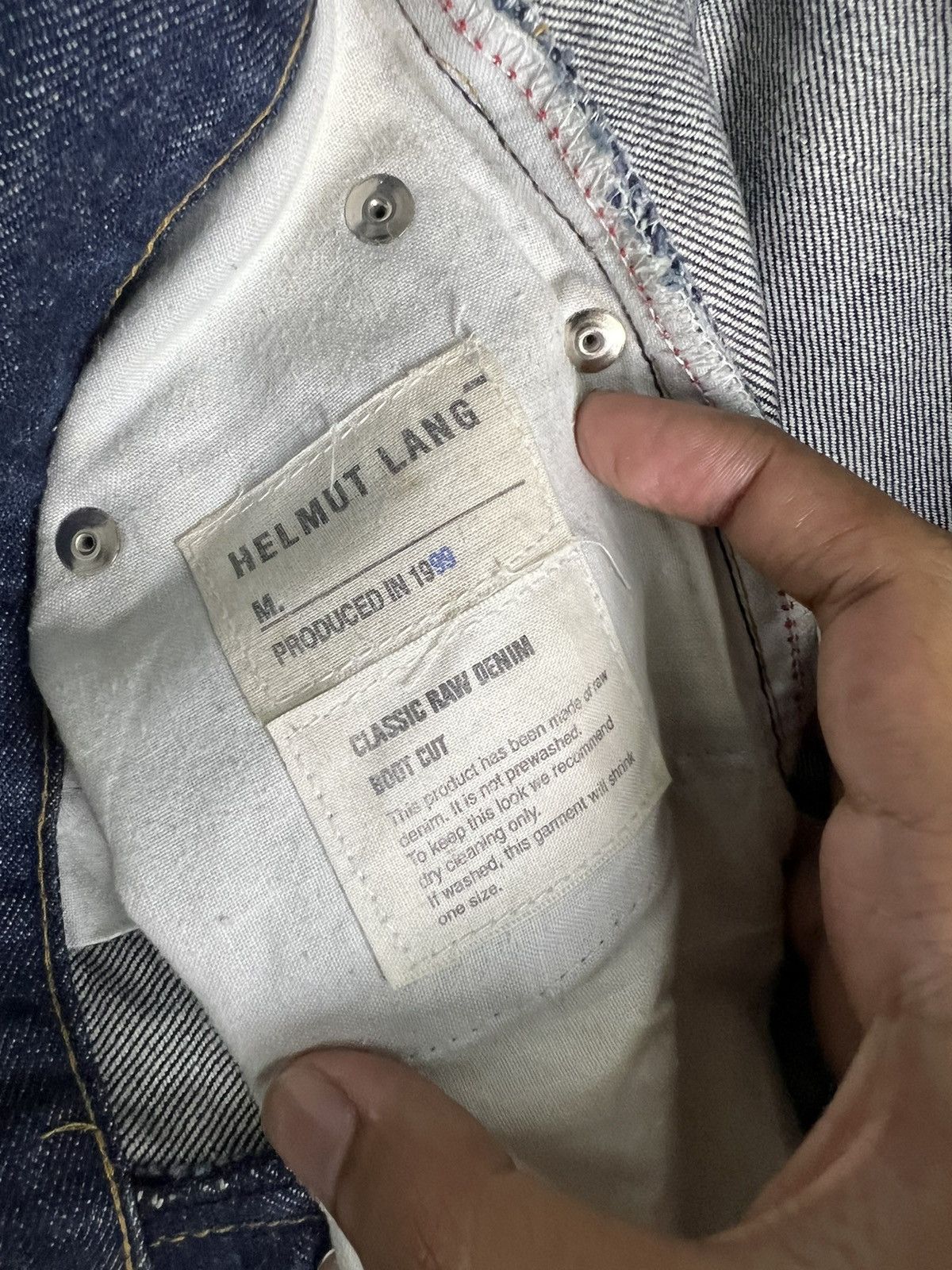 Helmut Lang × Vintage 1999s Helmut Lang Classic Raw Denim 'BootCut' Size US 31 - 8 Thumbnail