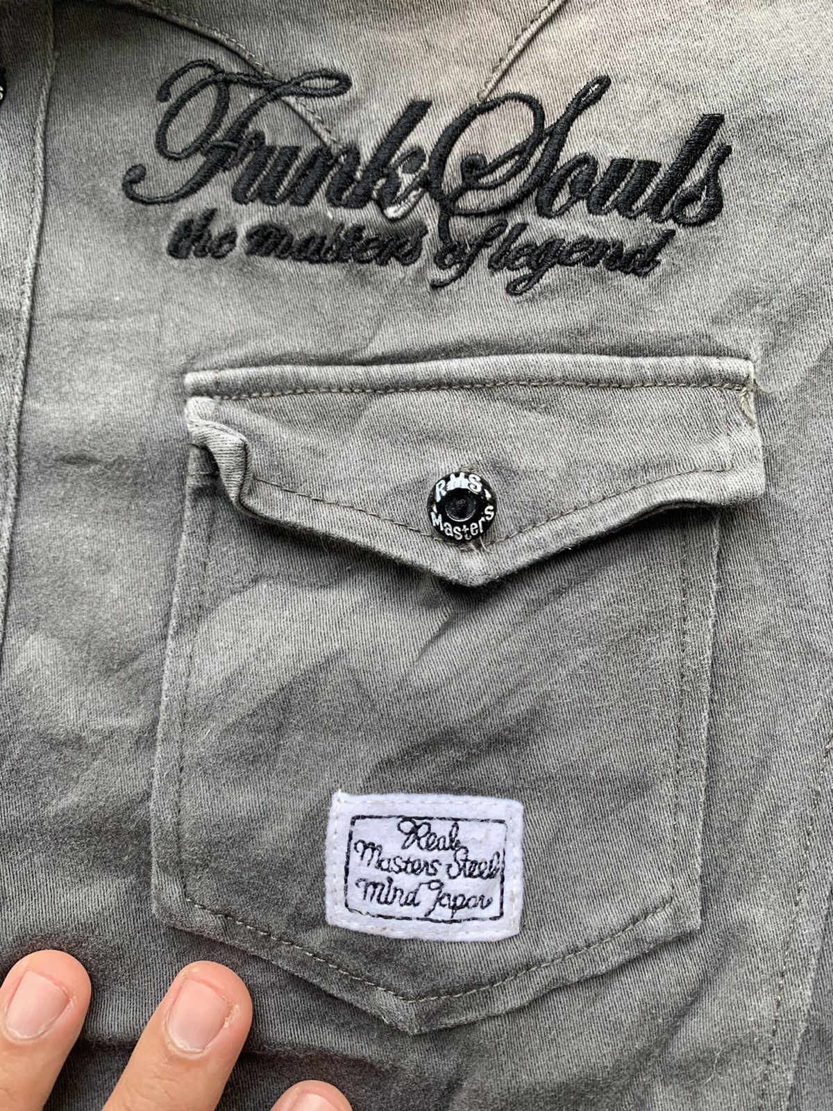 Japanese Brand Real Master Black Anecdote Flannel Style Size L / US 10 / IT 46 - 10 Thumbnail