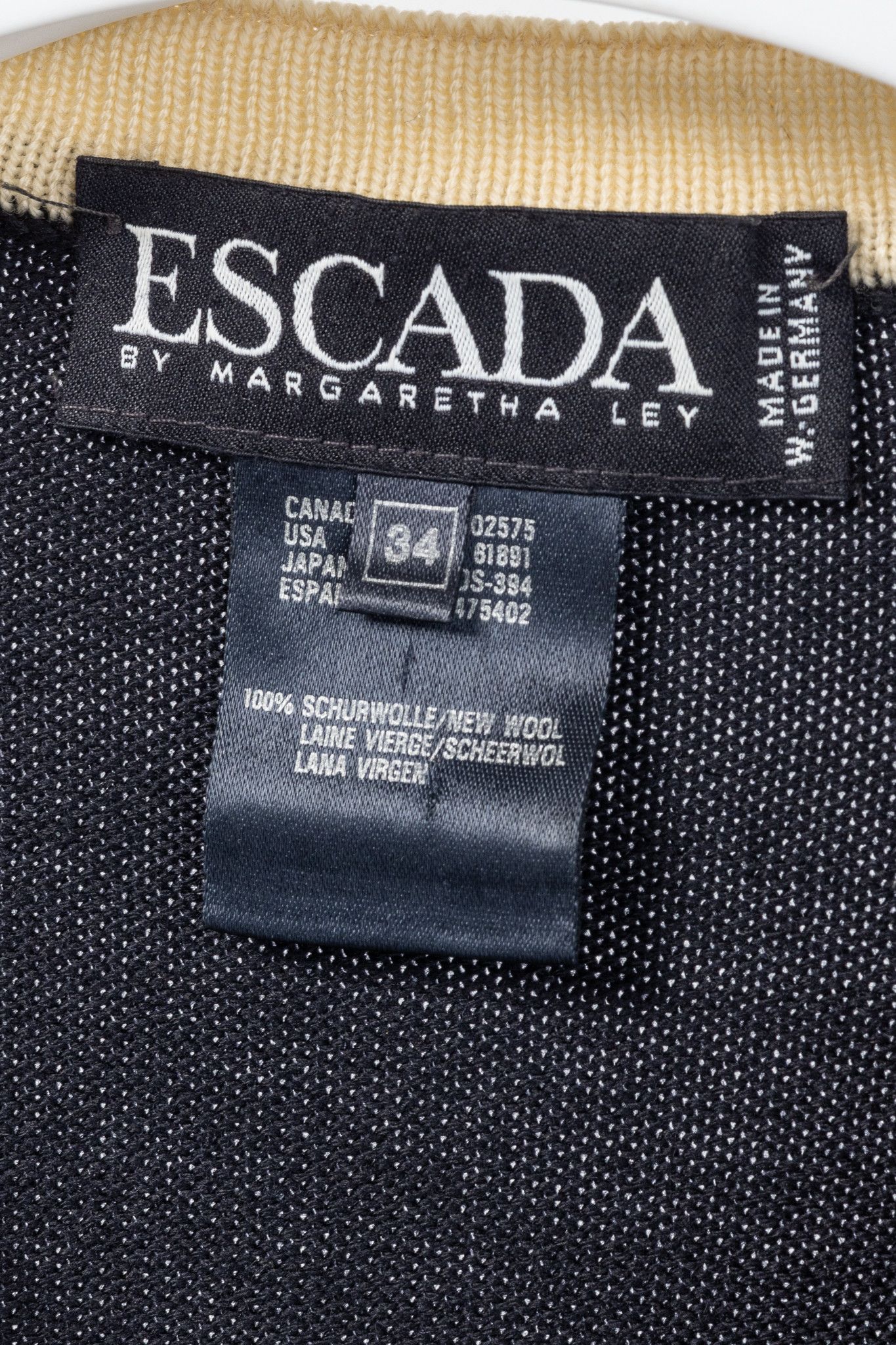 Escada Escada by Margaretha Ley Navy Wool-Knit Bow Button Cardigan Size S / US 4 / IT 40 - 4 Thumbnail