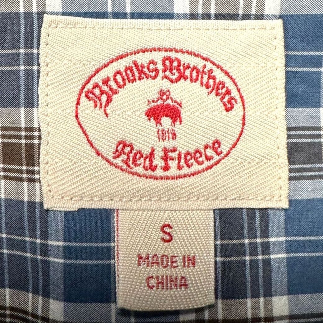 Brooks Brothers VINTAGE Brooks Brothers Shirt Mens Small Red Fleece Blue Plaid Button Down Pocket Size US S / EU 44-46 / 1 - 5 Thumbnail