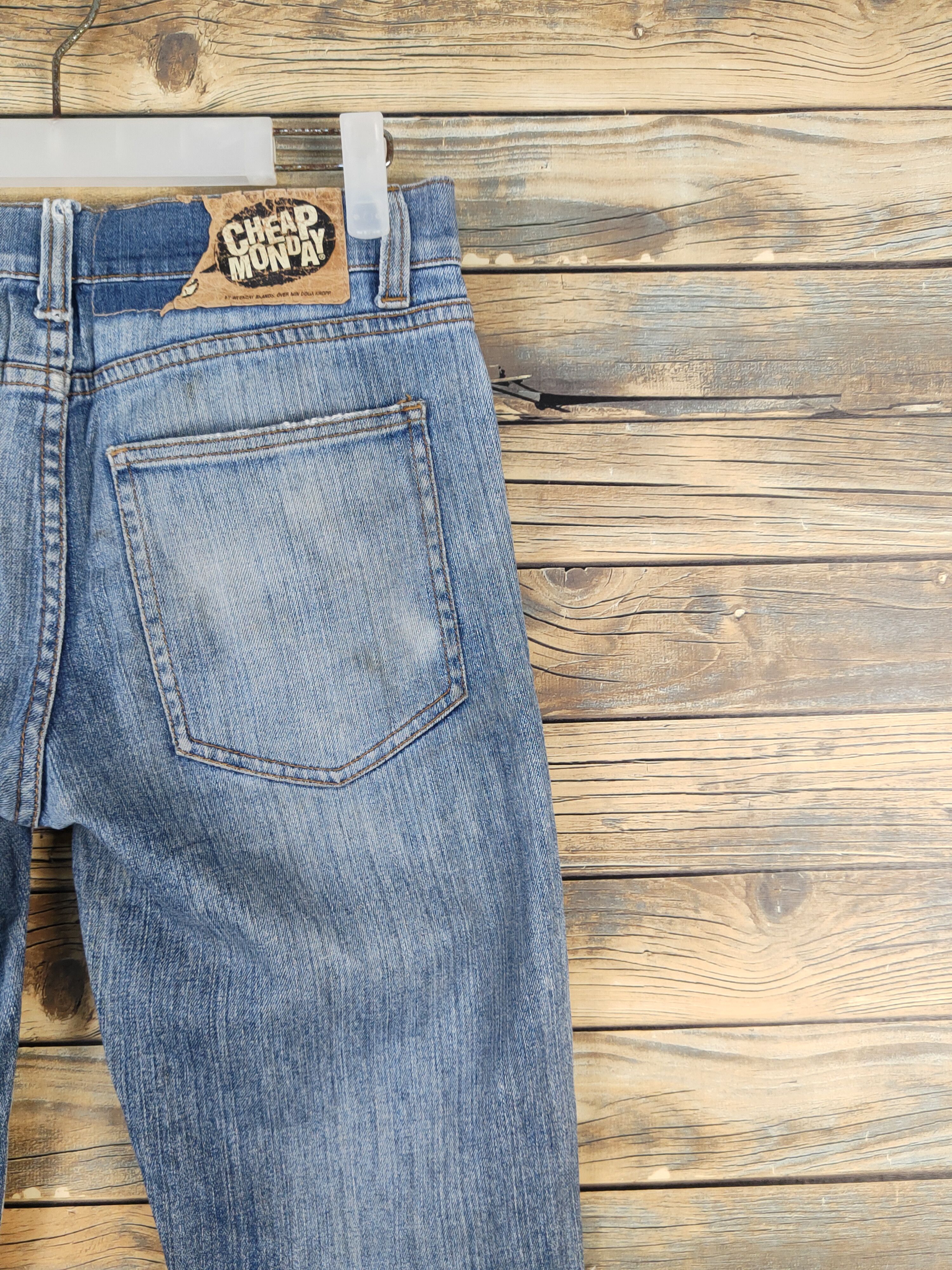 Cheap Monday Cheap Monday Blue Distressed Ripped denim Jeans #W1484 Size US 30 / EU 46 - 11 Thumbnail