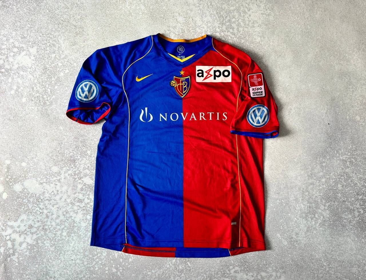 Nike × Vintage Vintage Nike F.C Basel Soccer Jersey T-shirt Big Logo Y2K Size US XL / EU 56 / 4 - 1 Thumbnail
