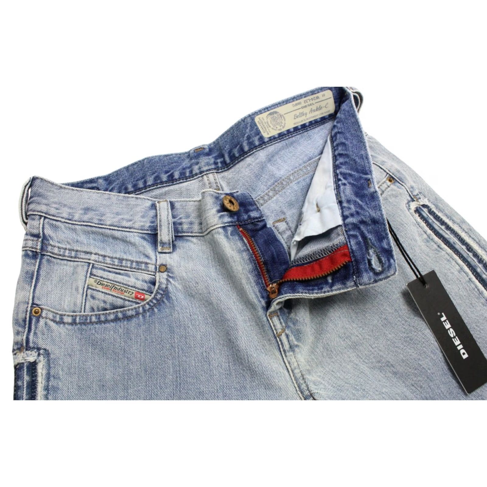 Diesel DIESEL Belthy Ankle-C Regular Slim-Straight Low Waist Jeans Women's W24/L32 blue denim jeans Slim Womens W24/L32 Size 42" / US 20 - 4 Thumbnail