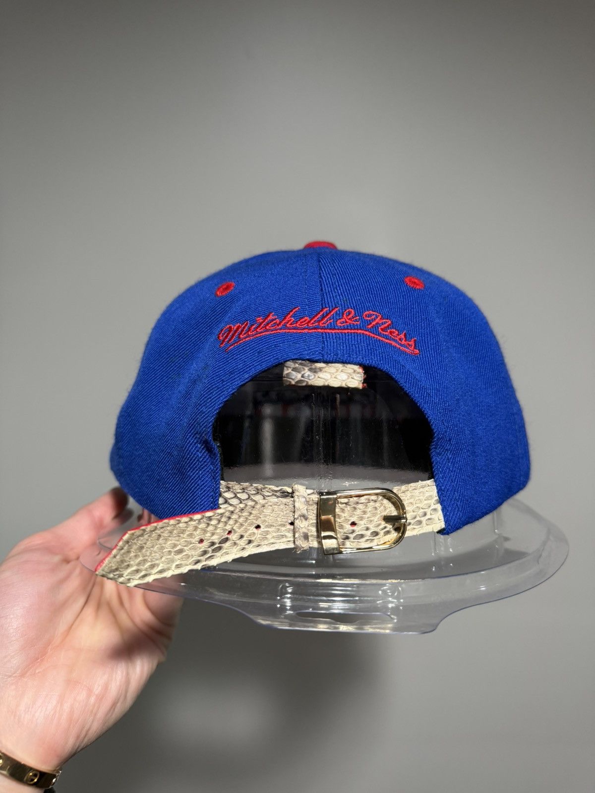 Just Don Just Don x Mitchell & Ness ABA New Jersey Americans Blue Hat Size ONE SIZE - 11 Thumbnail