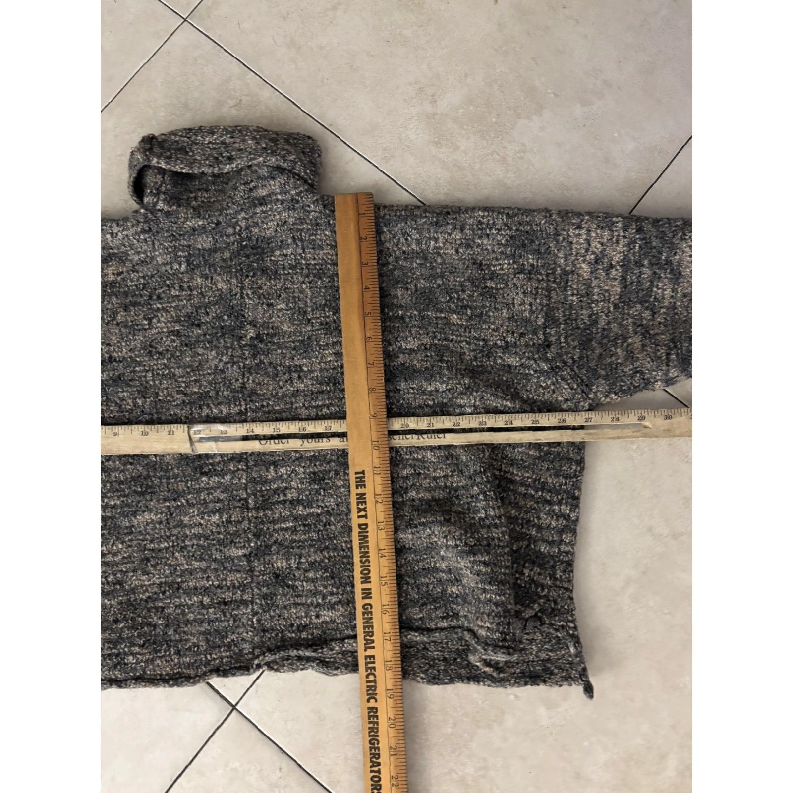 eskandar Eskandar Sweater Womens One Size Gray Merino Wool Turtleneck Oversized Knit Size ONE SIZE - 6 Thumbnail