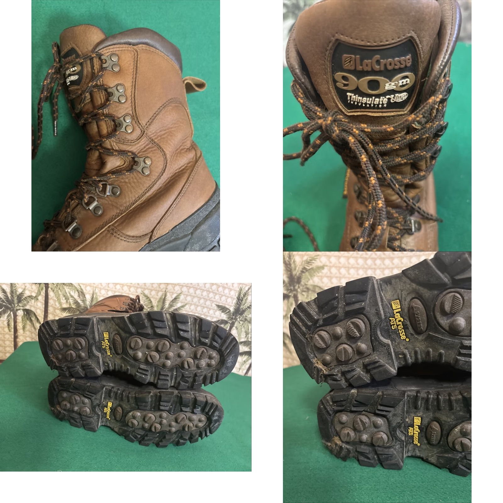 Lacrosse Goretex Men\'s High Leather Waterproof Brown Hunting Boots Size 12 LaCrosse Men main image 2