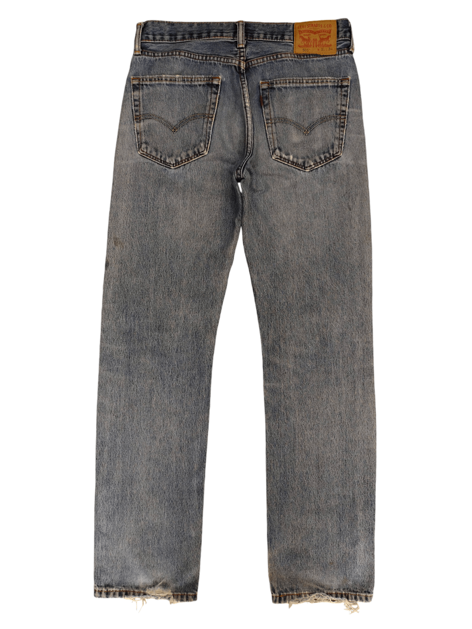 Levi's Vintage Clothing Vintage Y2k Levis 505 Distress Destroy Knee Sand Wash Jeans Size US 31 - 11 Thumbnail
