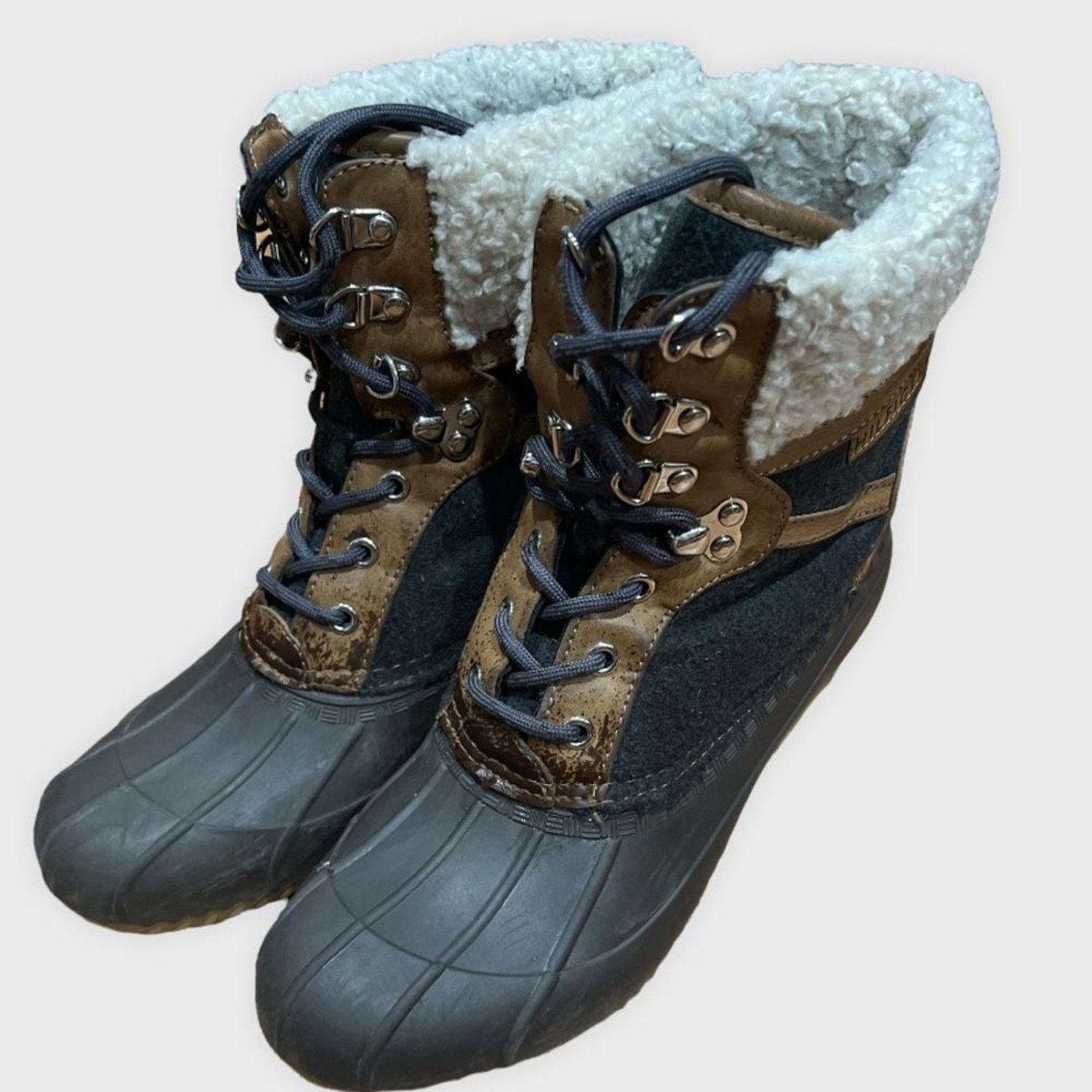 Tommy Hilfiger TOMMY HILFIGER Women's Snow Waterproof Boots Sz 8 Size US 8 / IT 38 - 1 Thumbnail